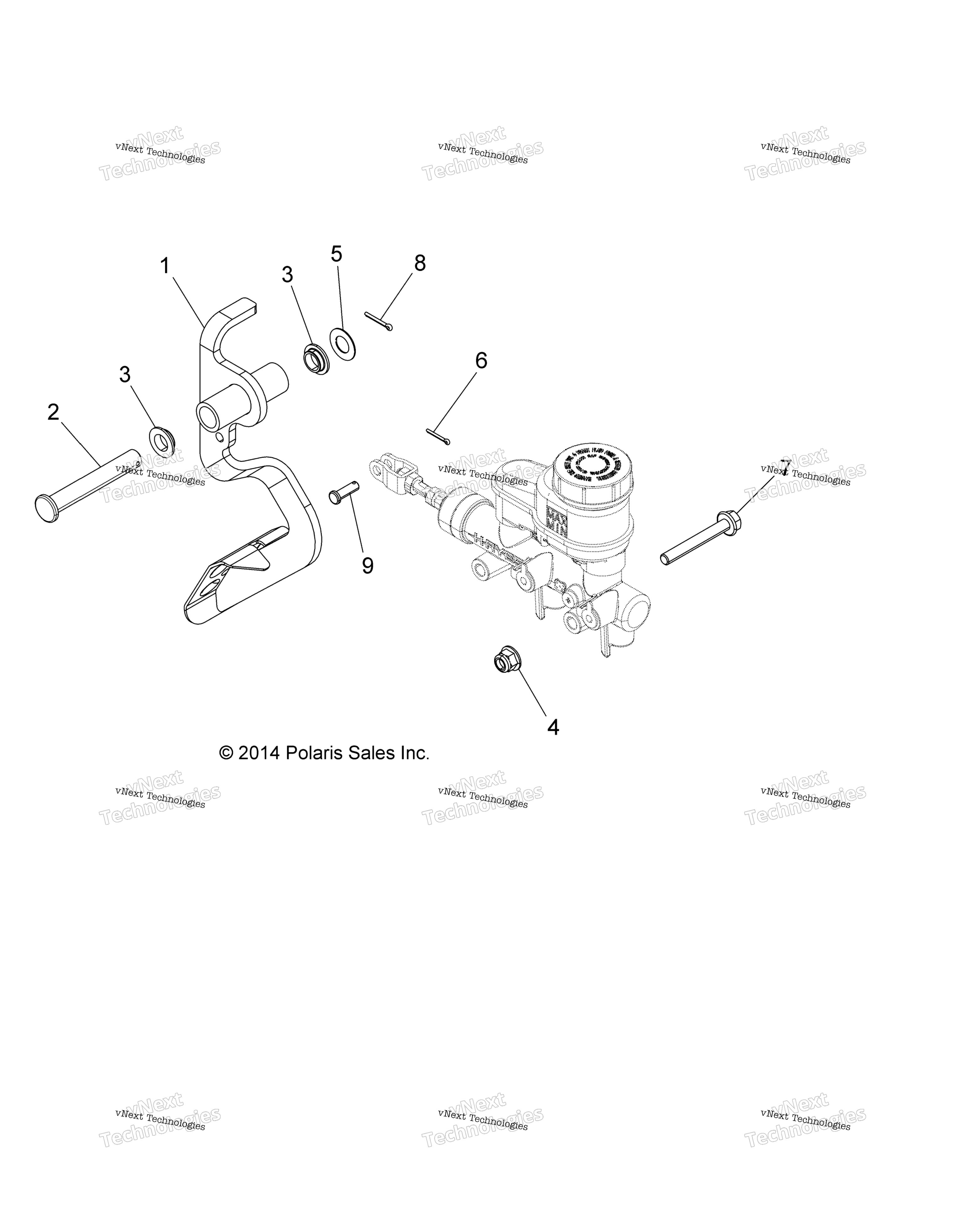 Тормоза, педаль And Master Cylinder Mounting