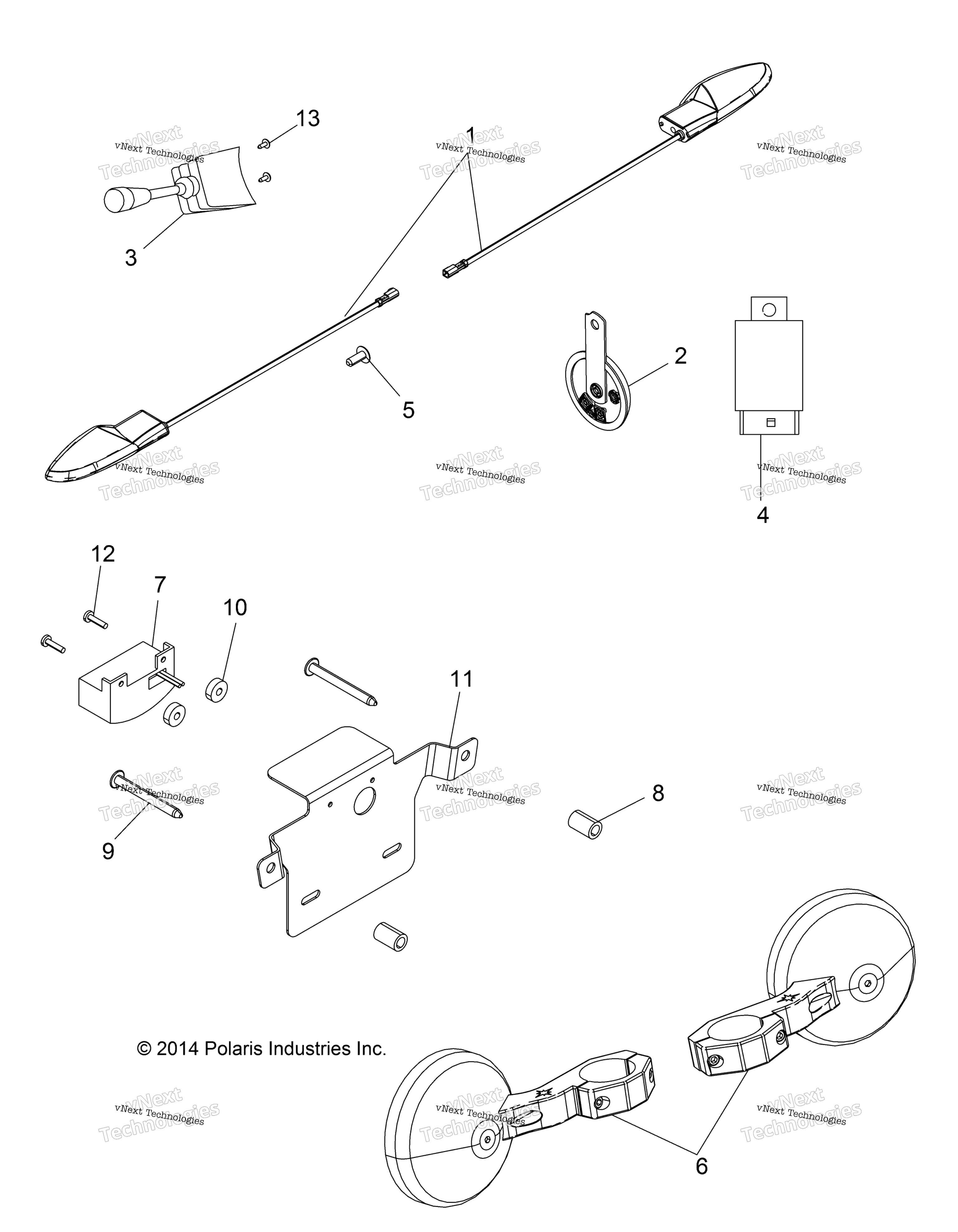 Electrical, Turn Signals, Horn и Mirrors