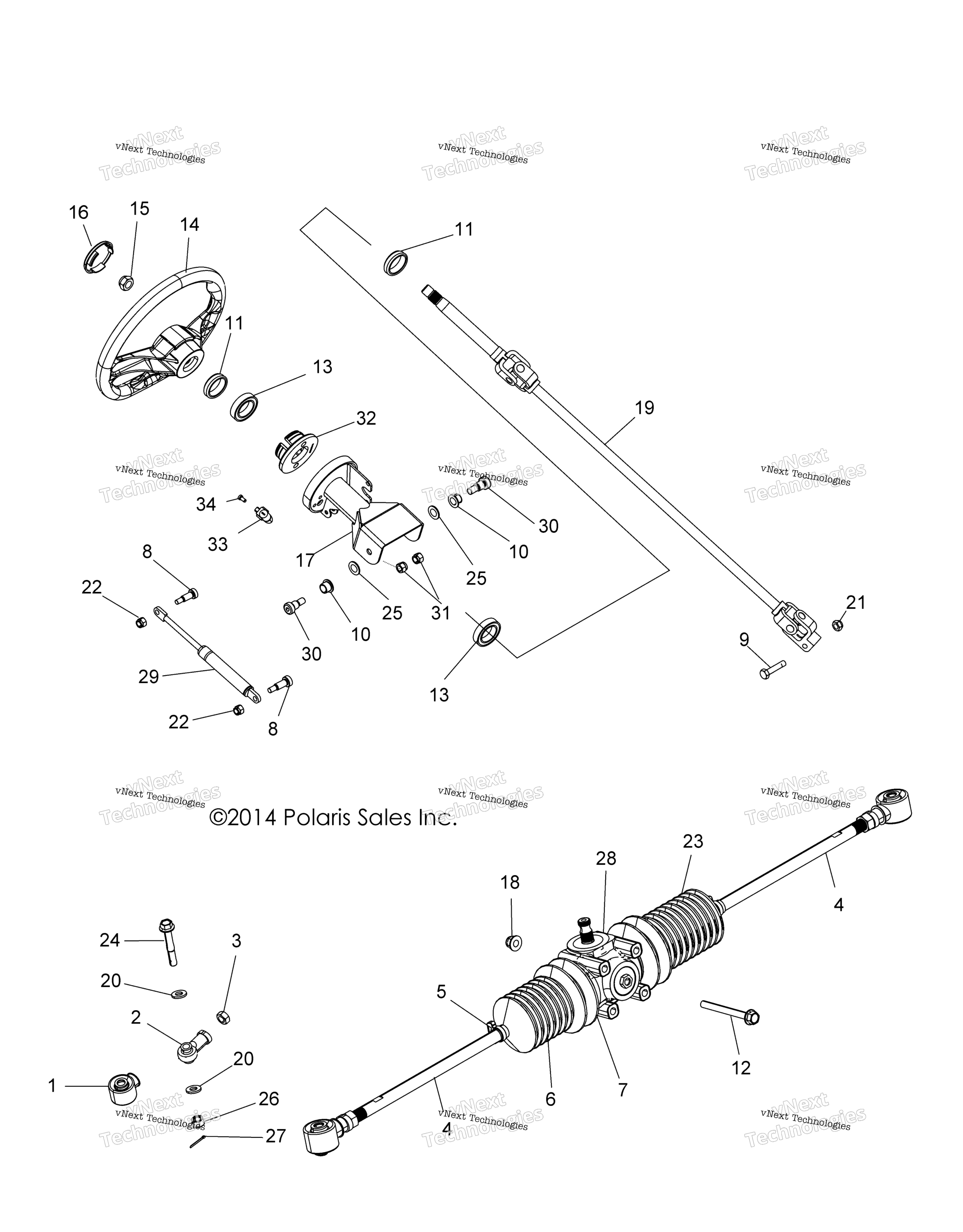 Steering, рулевое управление Asm. A15daa57ej / Eh