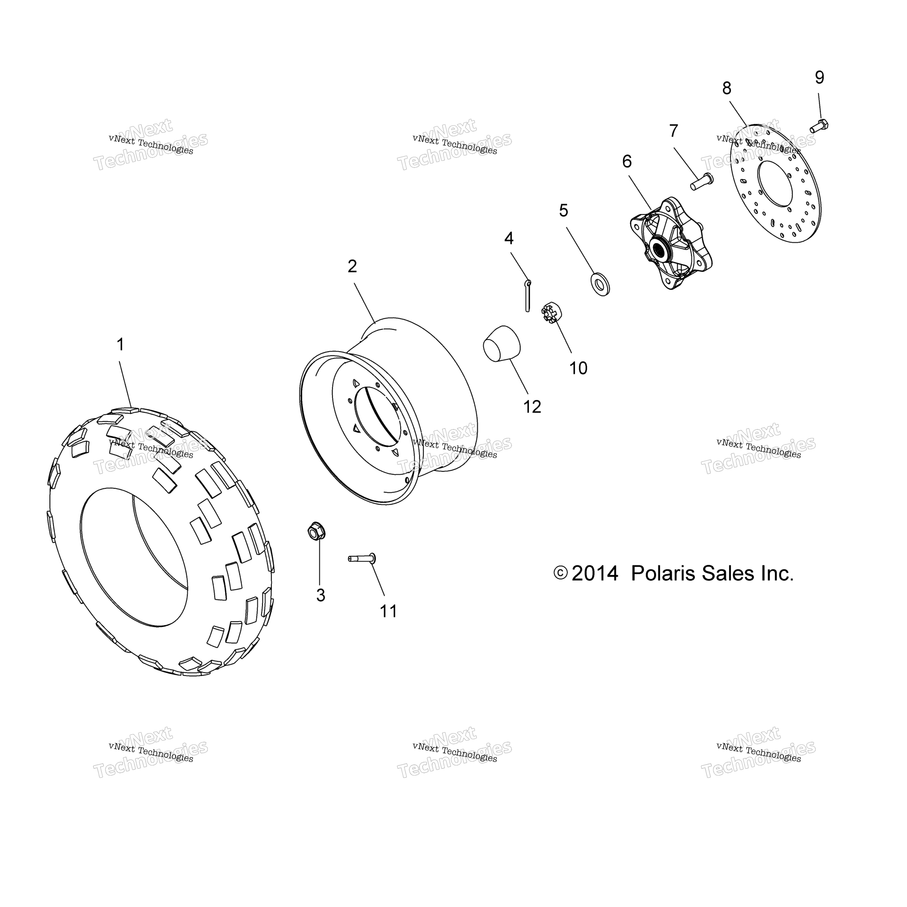 Колёса, передние Tire & Brake Disc A15daa57ej/Eh