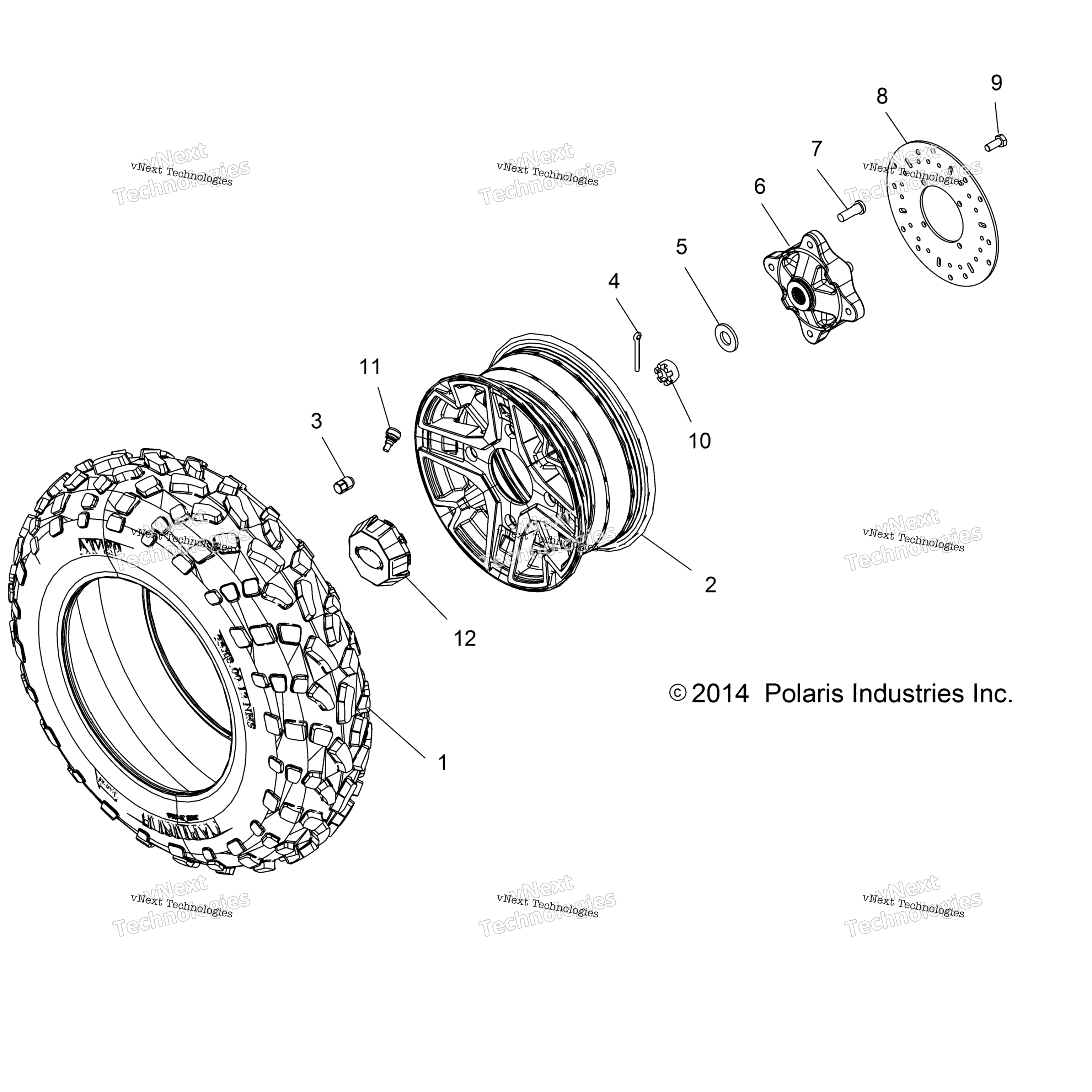 Колёса, передние Tire & Brake Disc A15dae57ek
