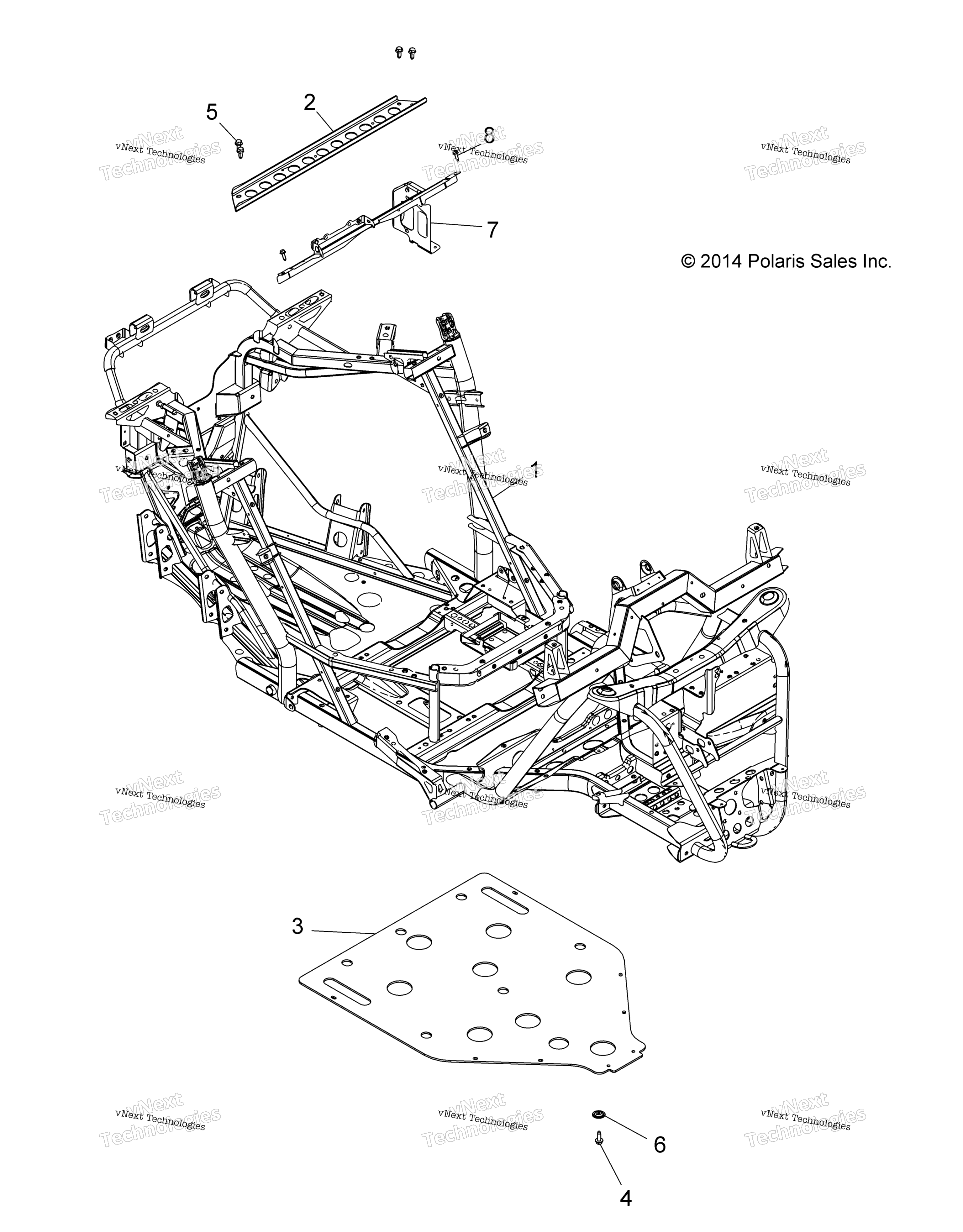 Шасси, основная рама And Skid Plate