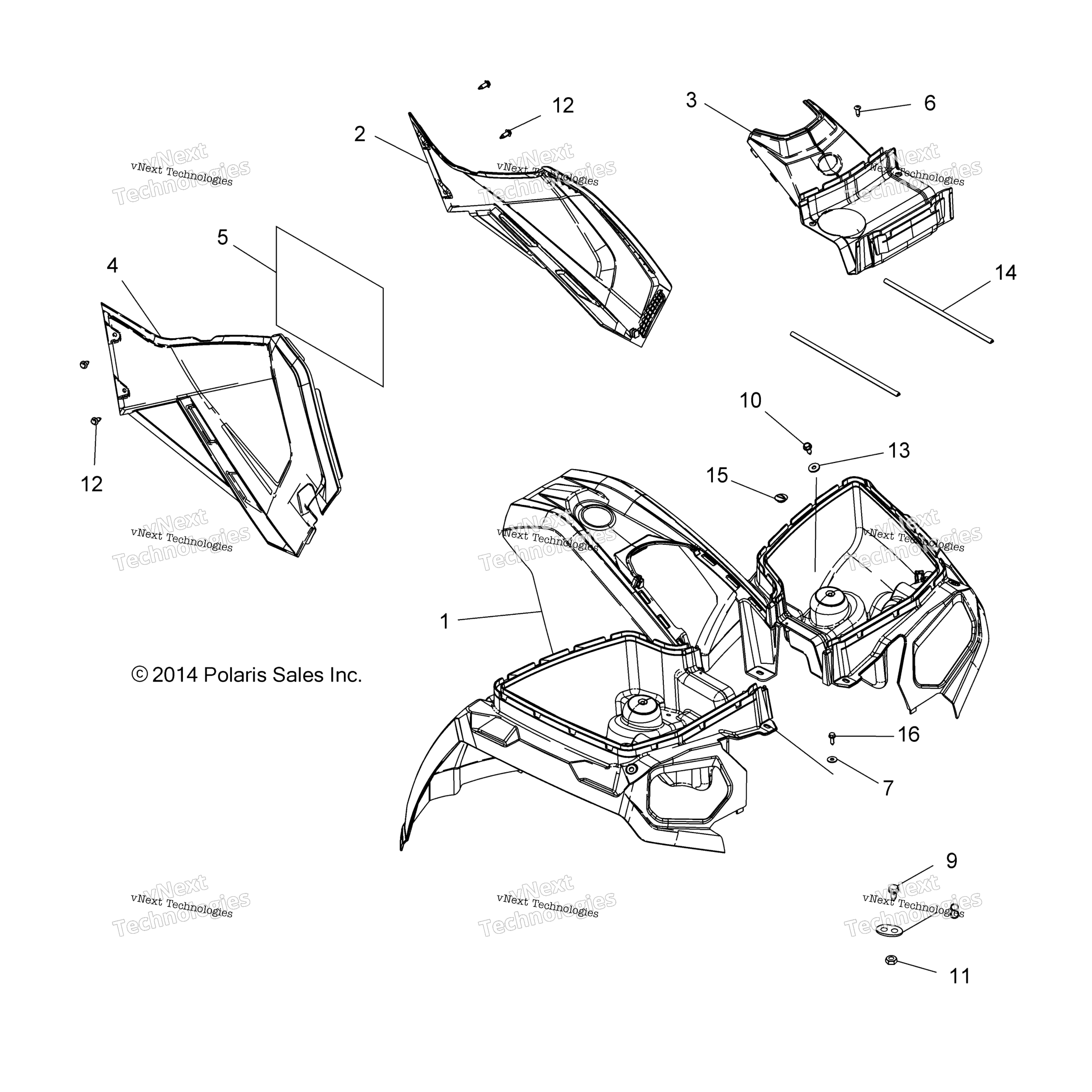 Body, передний Cab & Side Panels