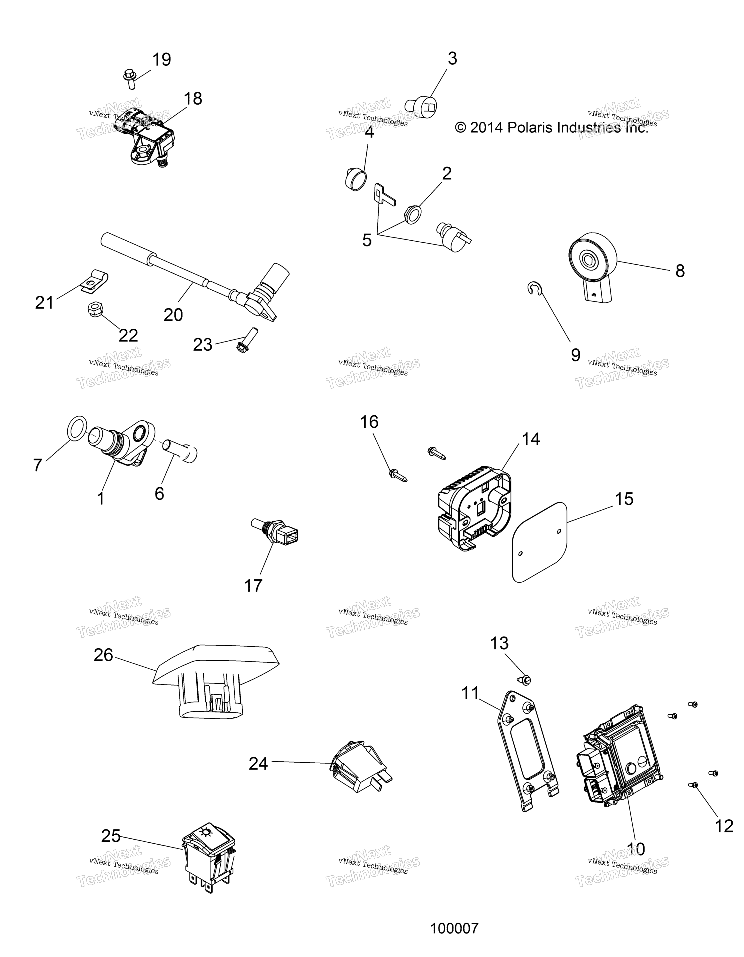 электрооборудование Switches, Sensors & Ecm