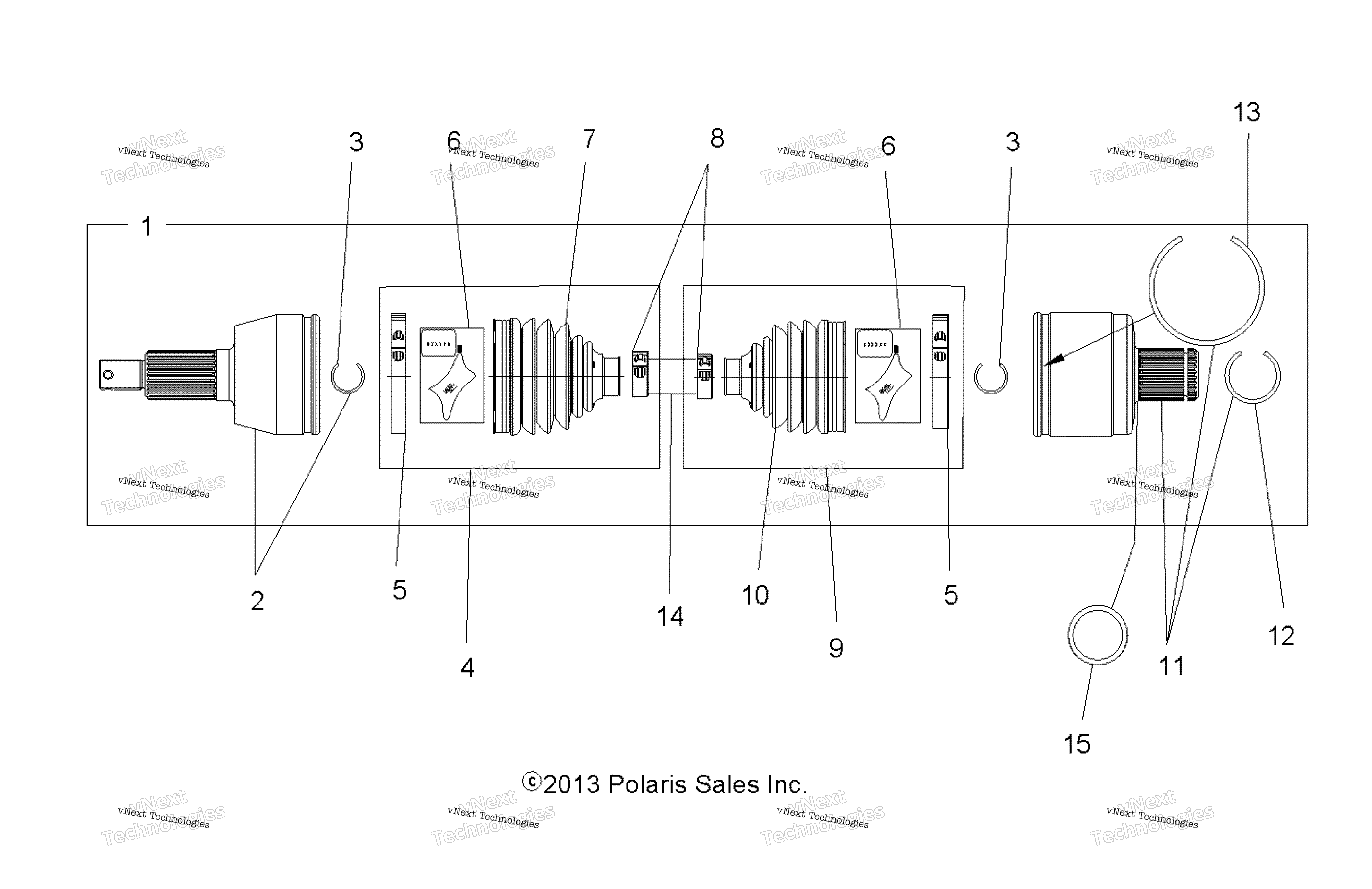 Привод Train, Drive Shaft, Rear