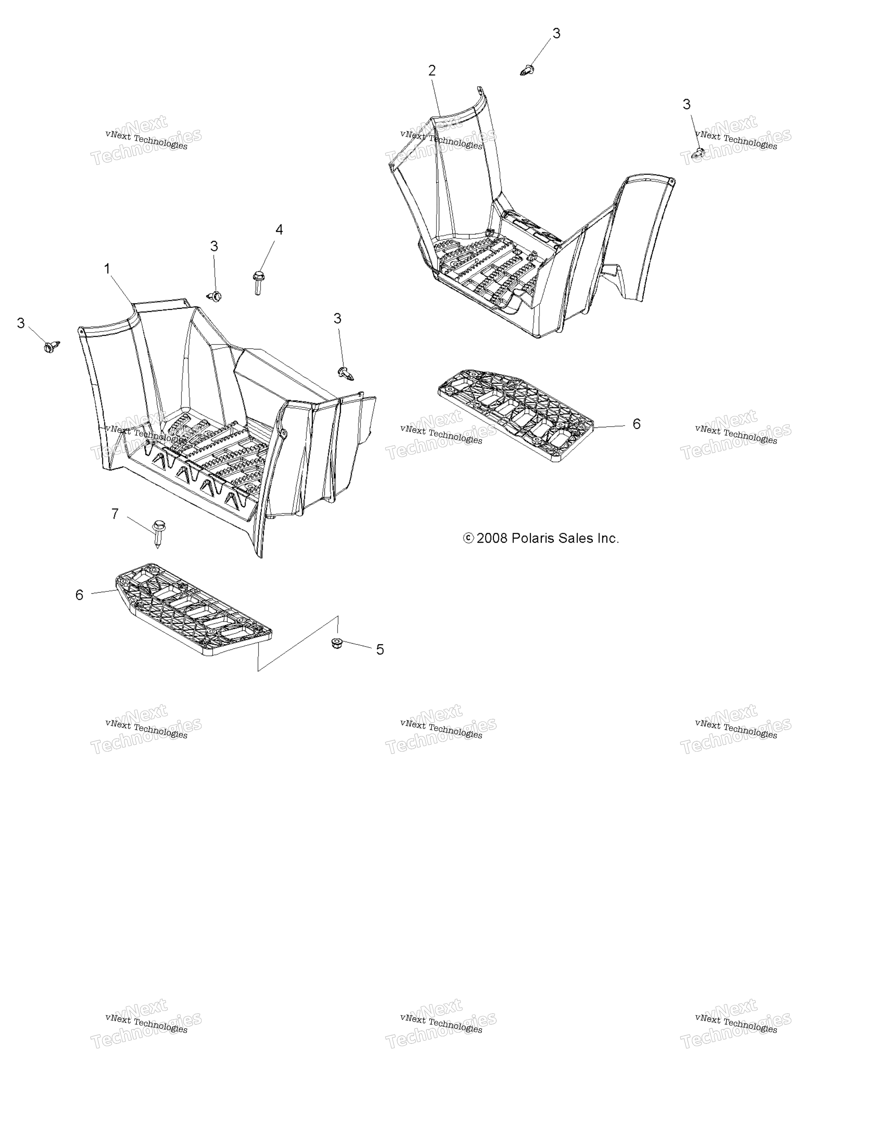 кузов Footwells