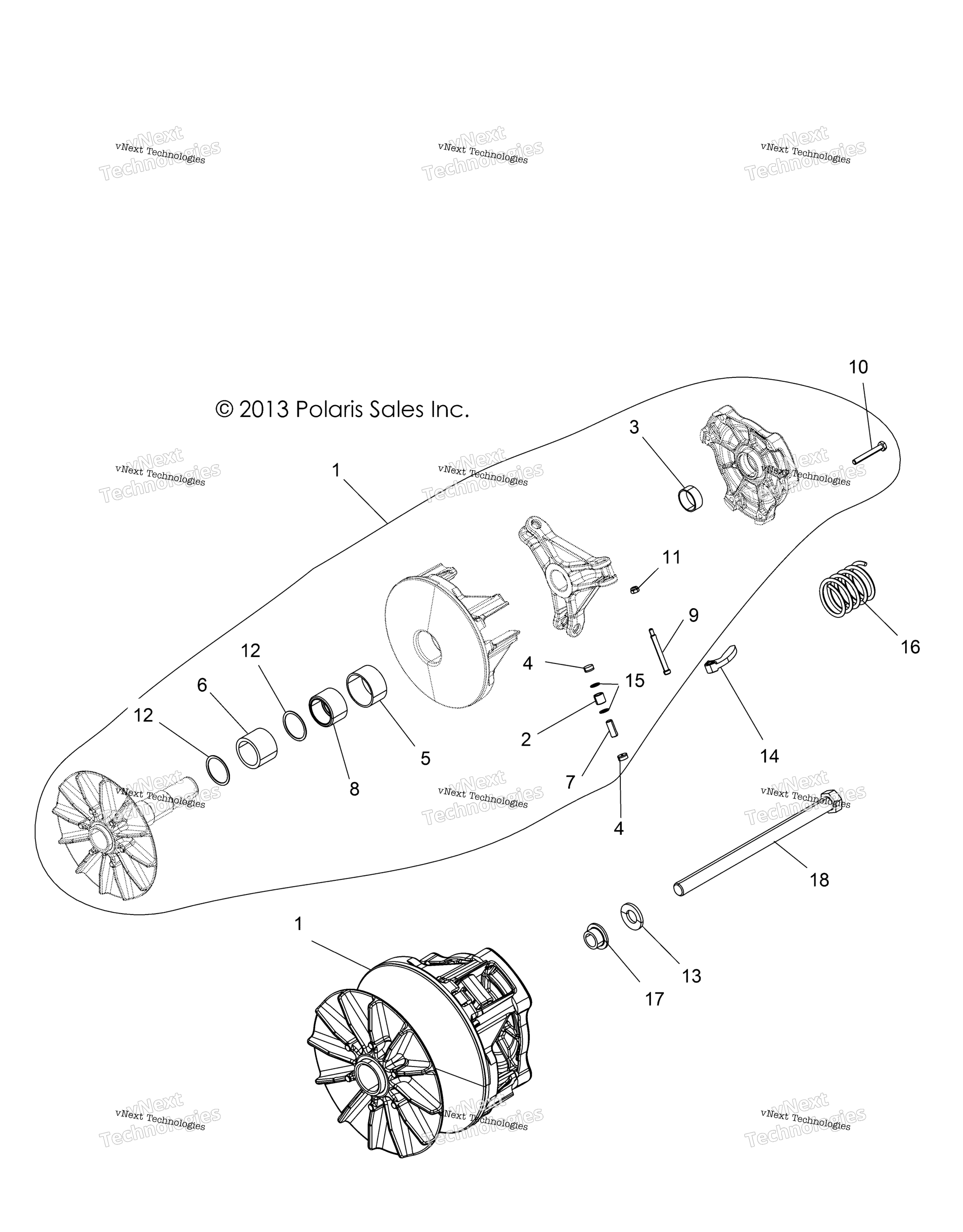 Привод Train, Clutch, Primary R14uh88/9E/9Ean All Options