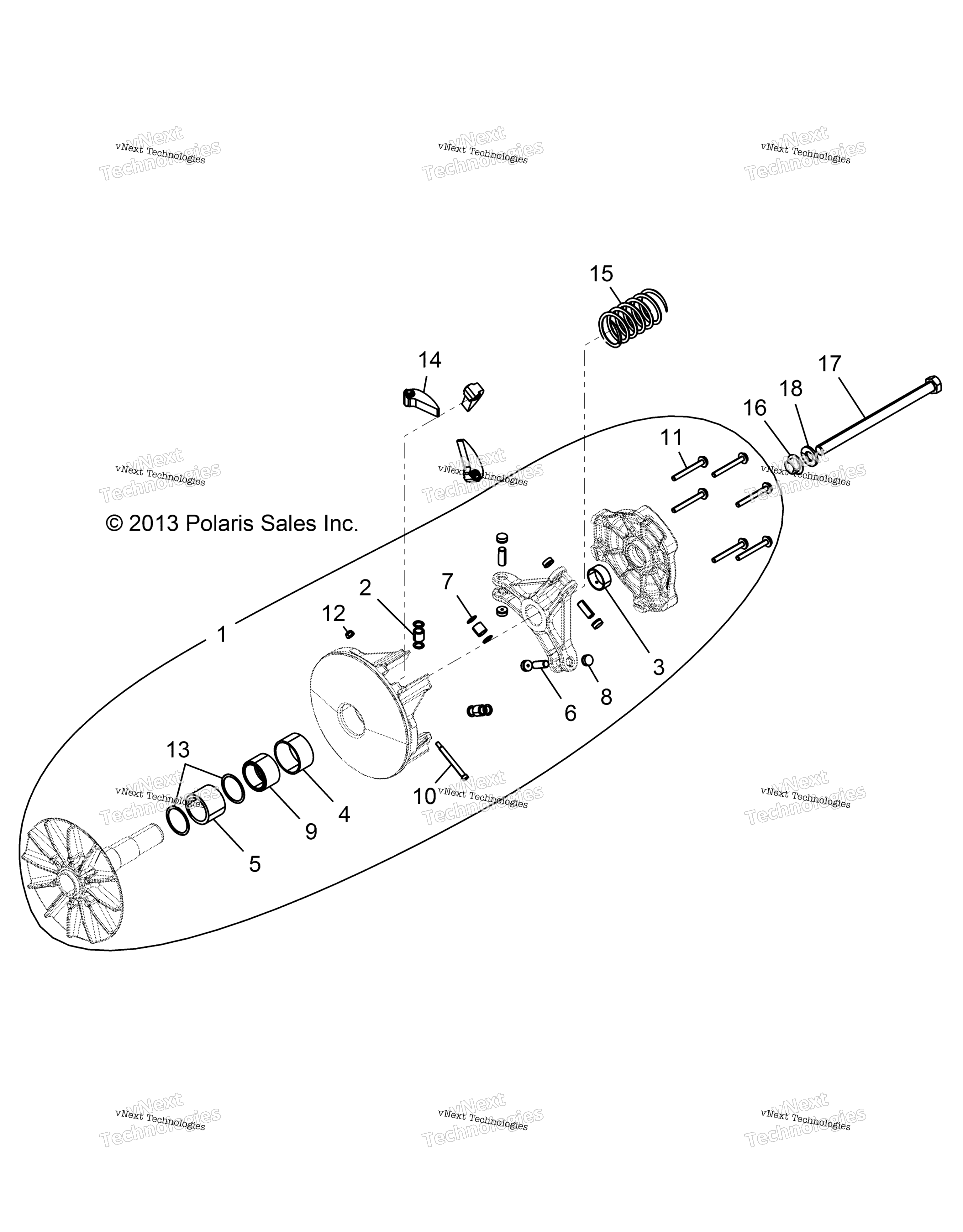 Привод Train, Clutch, Primary, Ebs R14uh9eab/Eabc/9Eai/9Eaic All Options