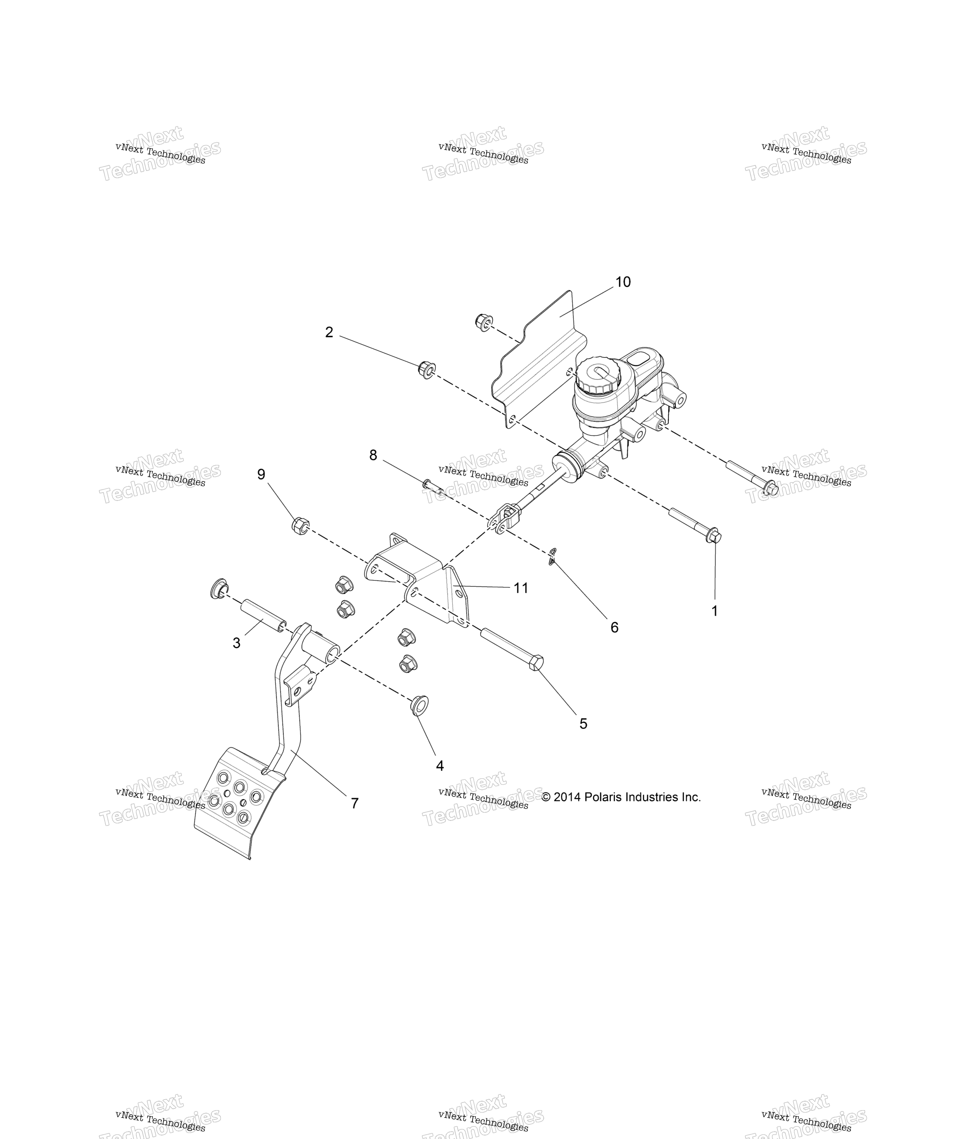 Тормоза, педаль & Master Cylinder Mounting R15rmaegj/Gc/Ej