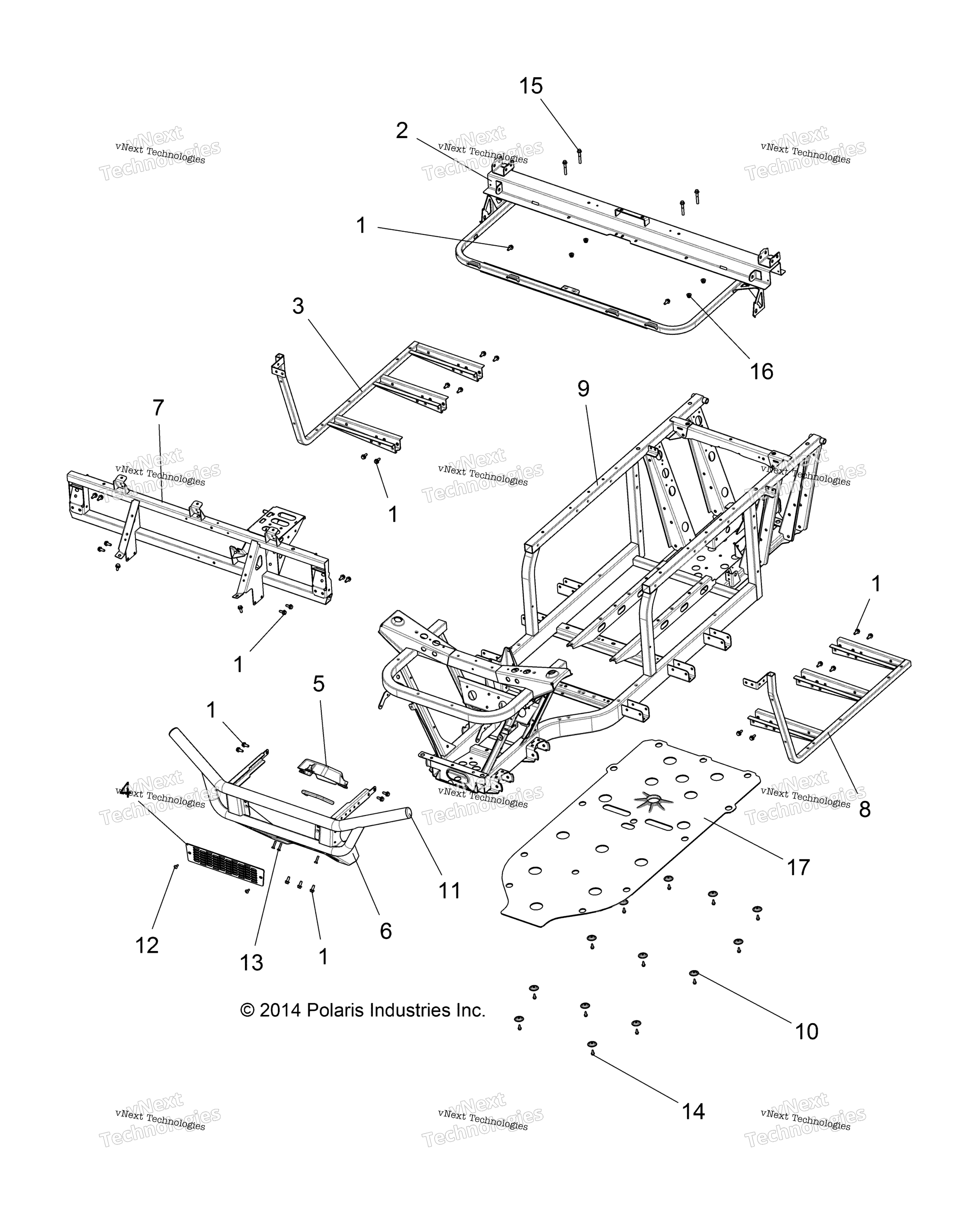 Chassis, рама & передний Bumper R15rmaegj / Gc / Ej