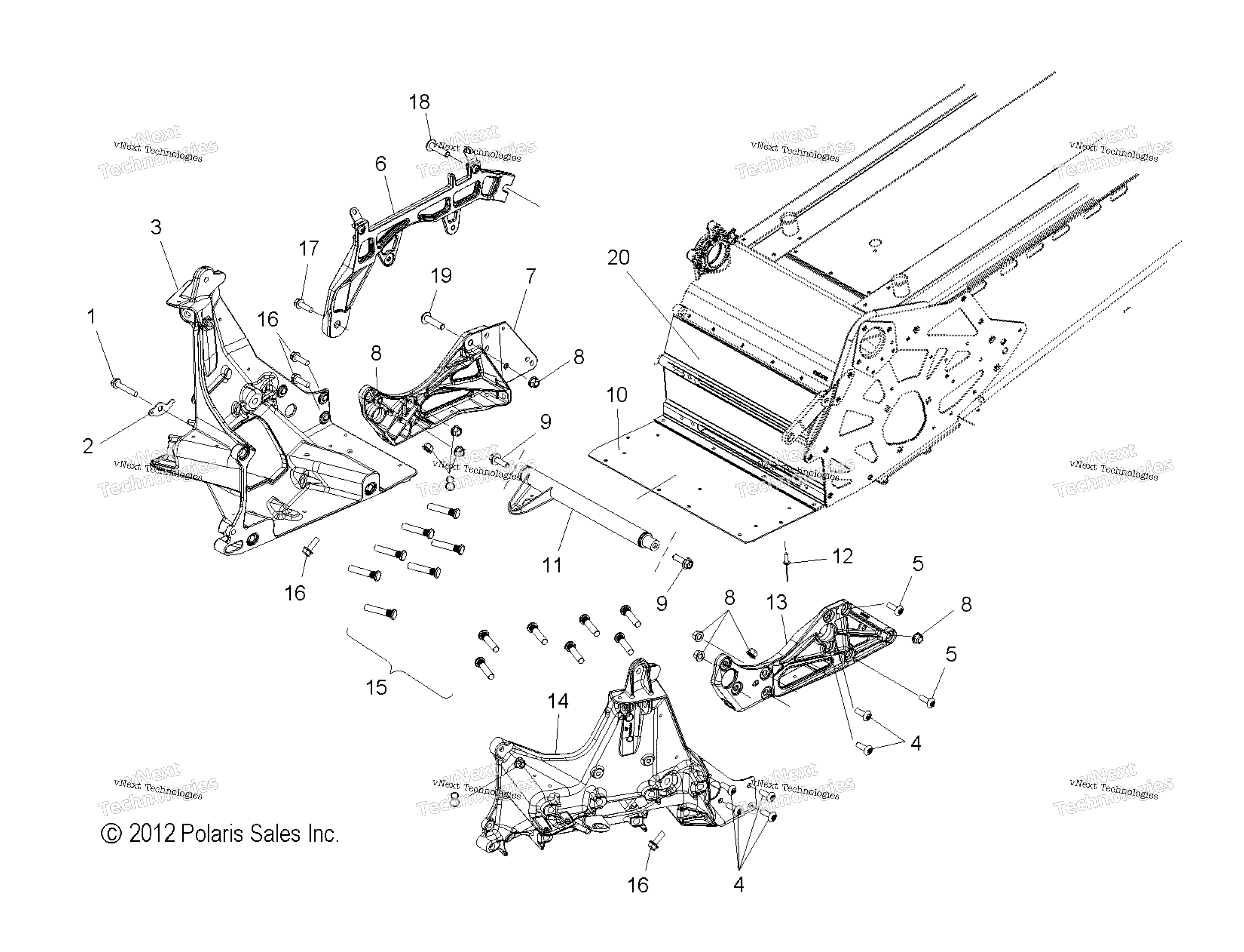 Chassis, Bulkhead Asm. All опции