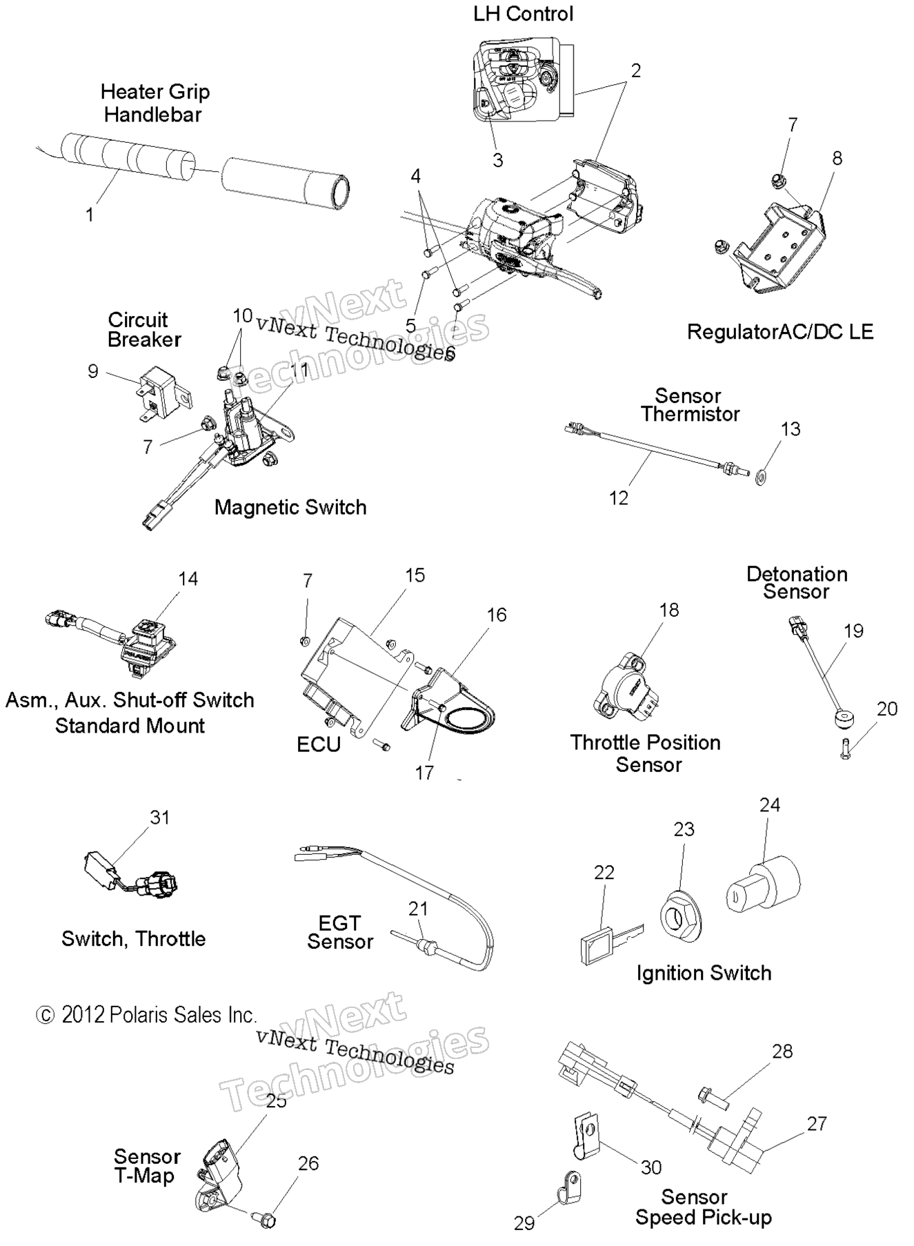 электрооборудование Switches, Sensors & Components