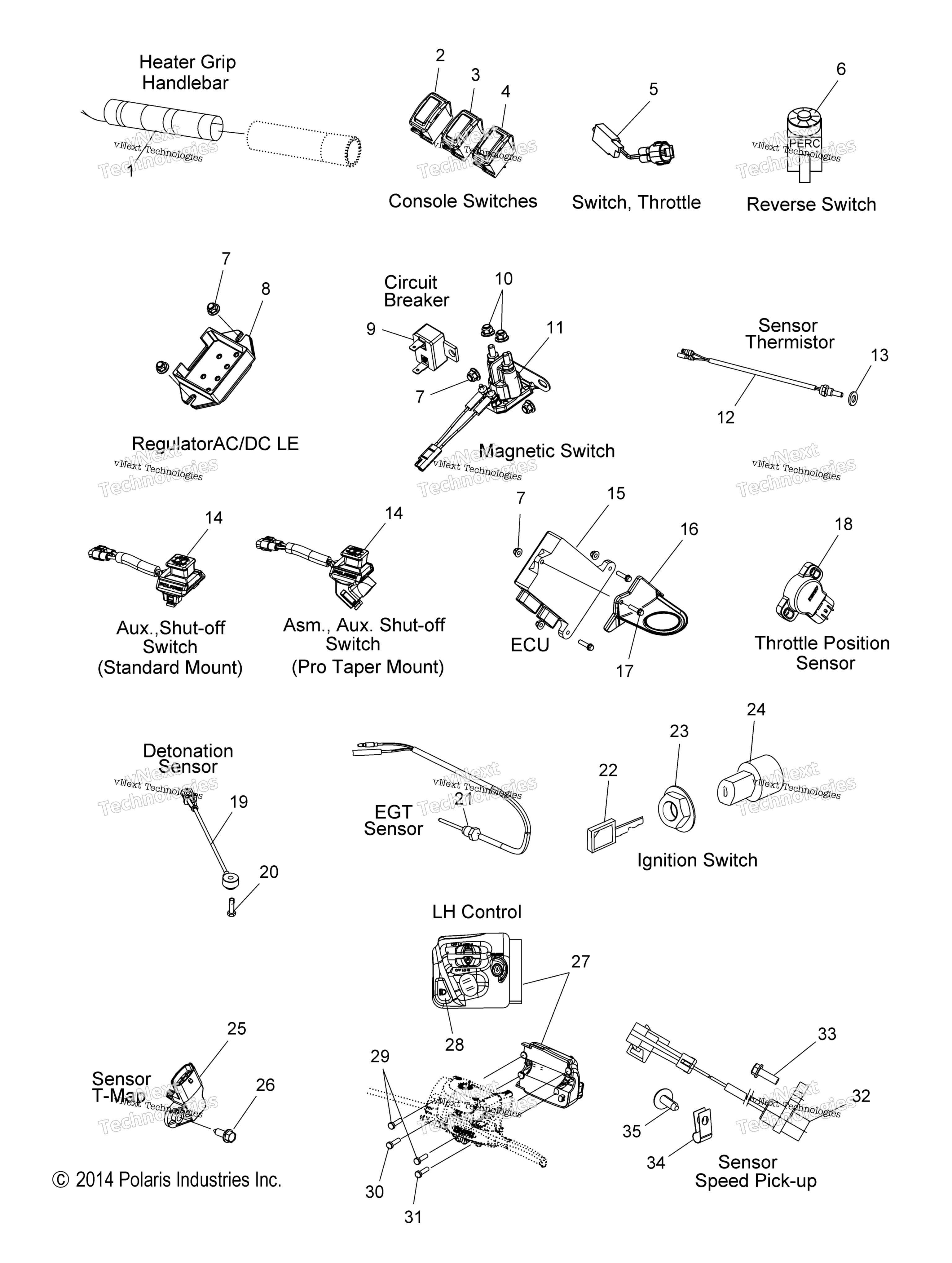 Electrical, Switches, Sensors & Components All опции