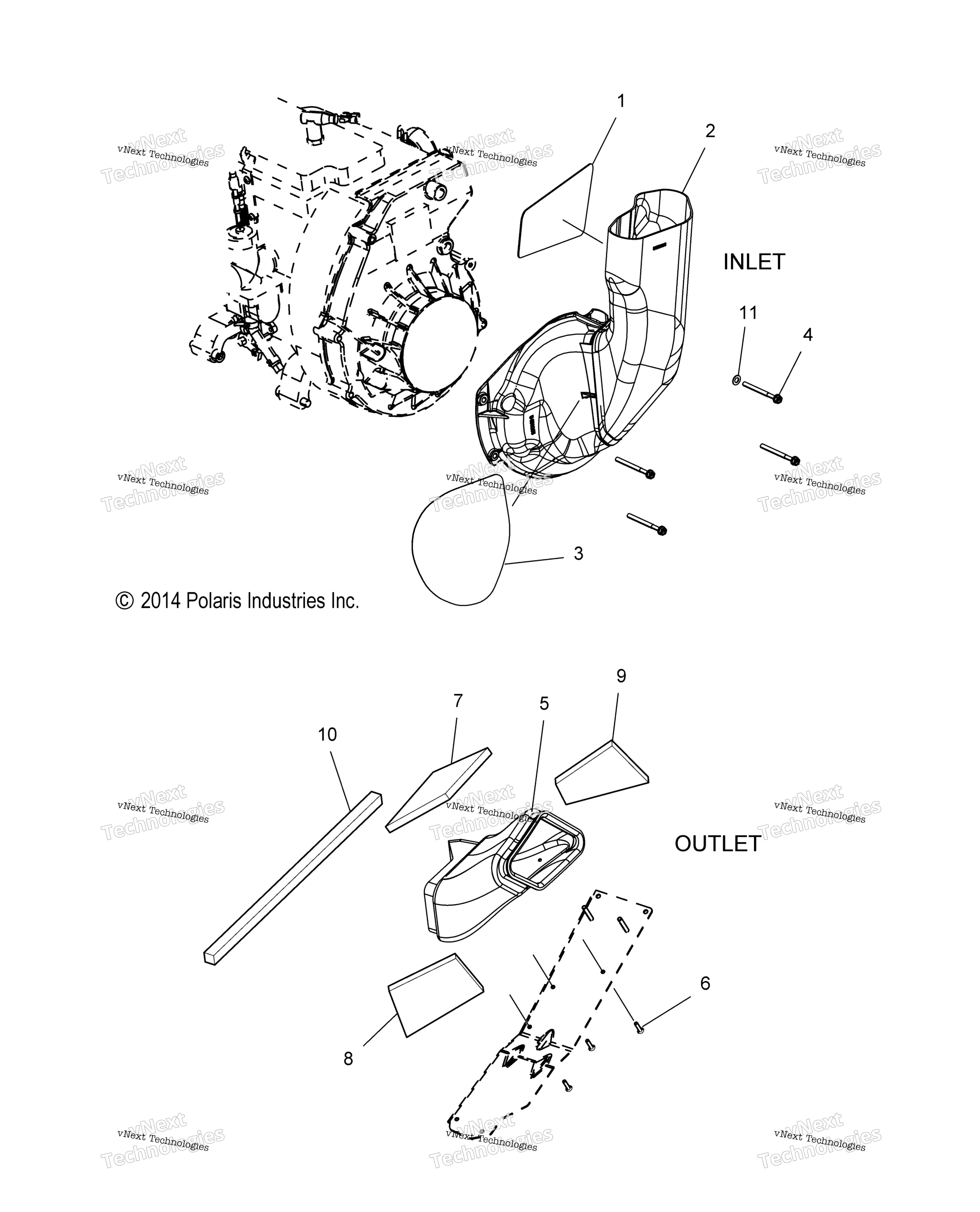 Engine, Воздушный впускной & Outlet Ducts