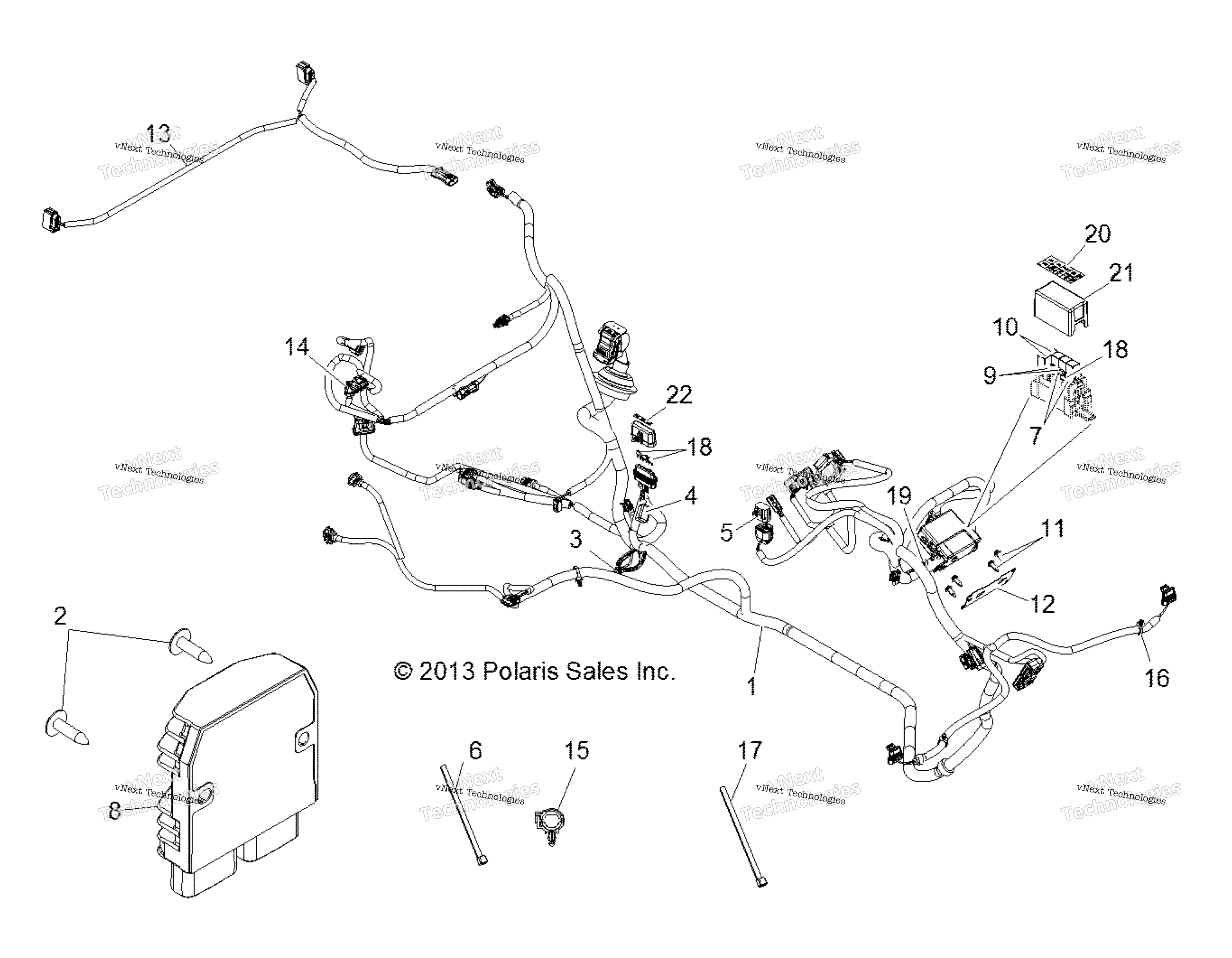 Electrical, Wire Harness, Eps R13vh7eai / E7eat