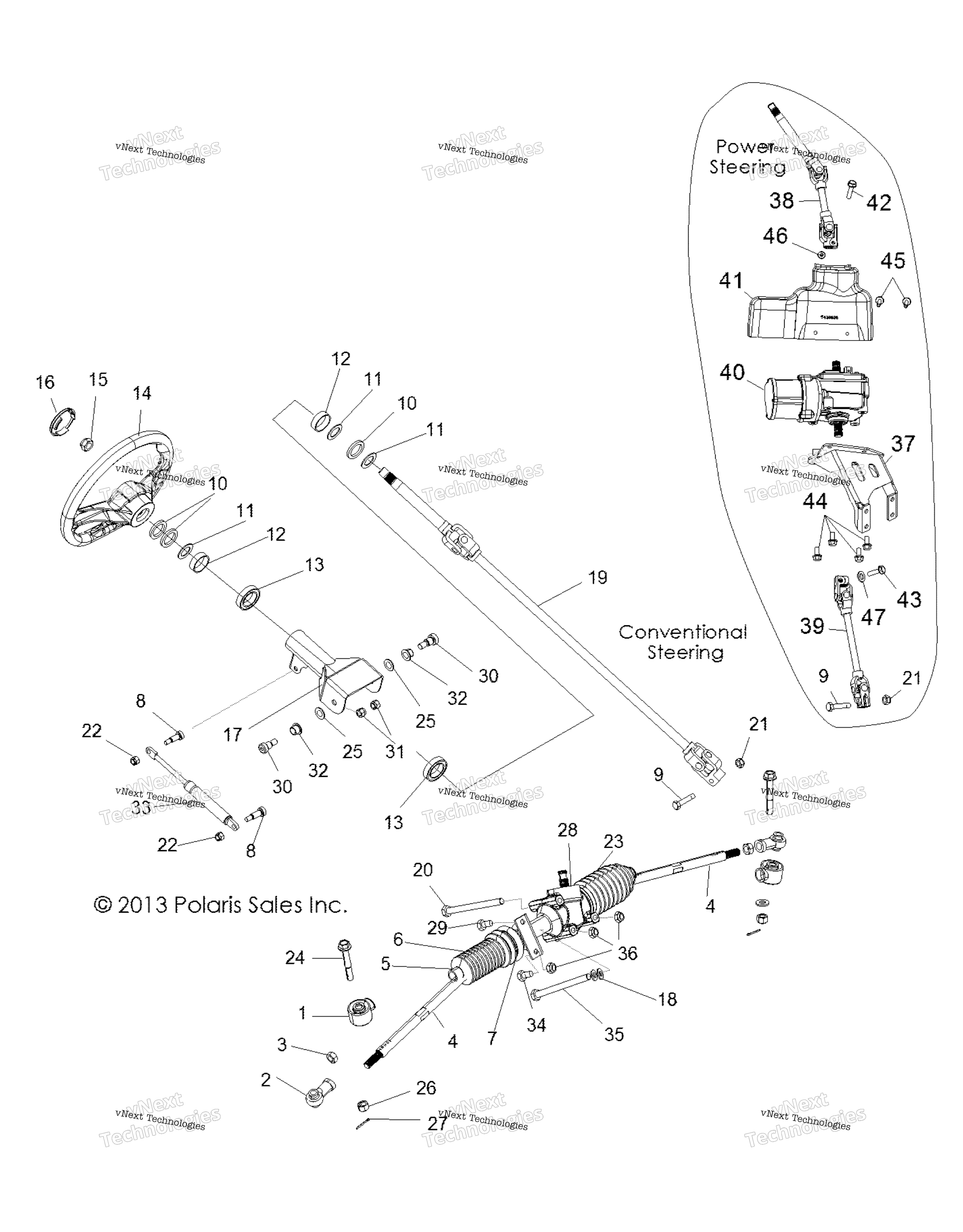 Steering, рулевое управление Asm. Z14ve76ad / 7Eal / 7Eaw / Eaj / Eau