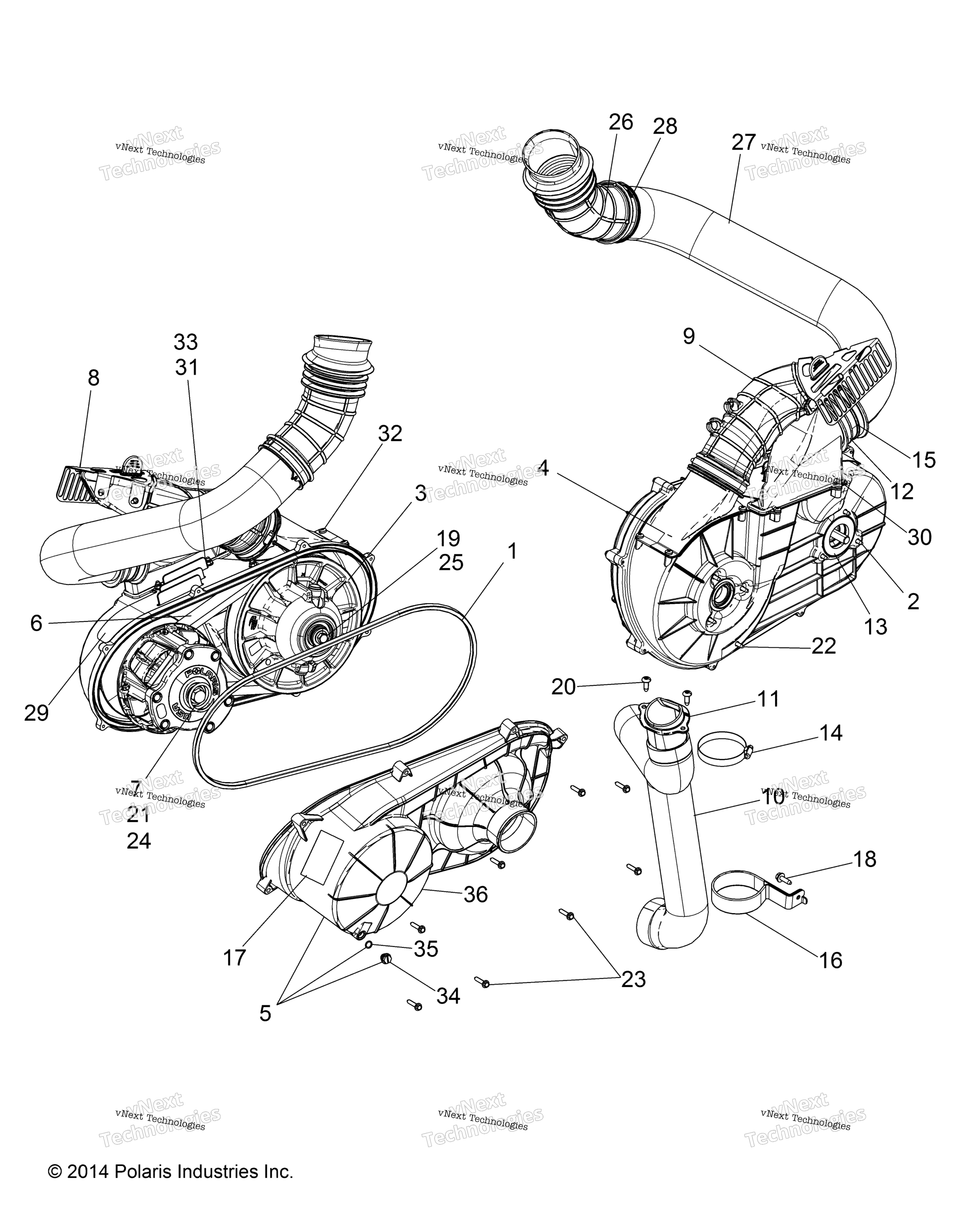 Трансмиссия, сцепление Over And Ducting