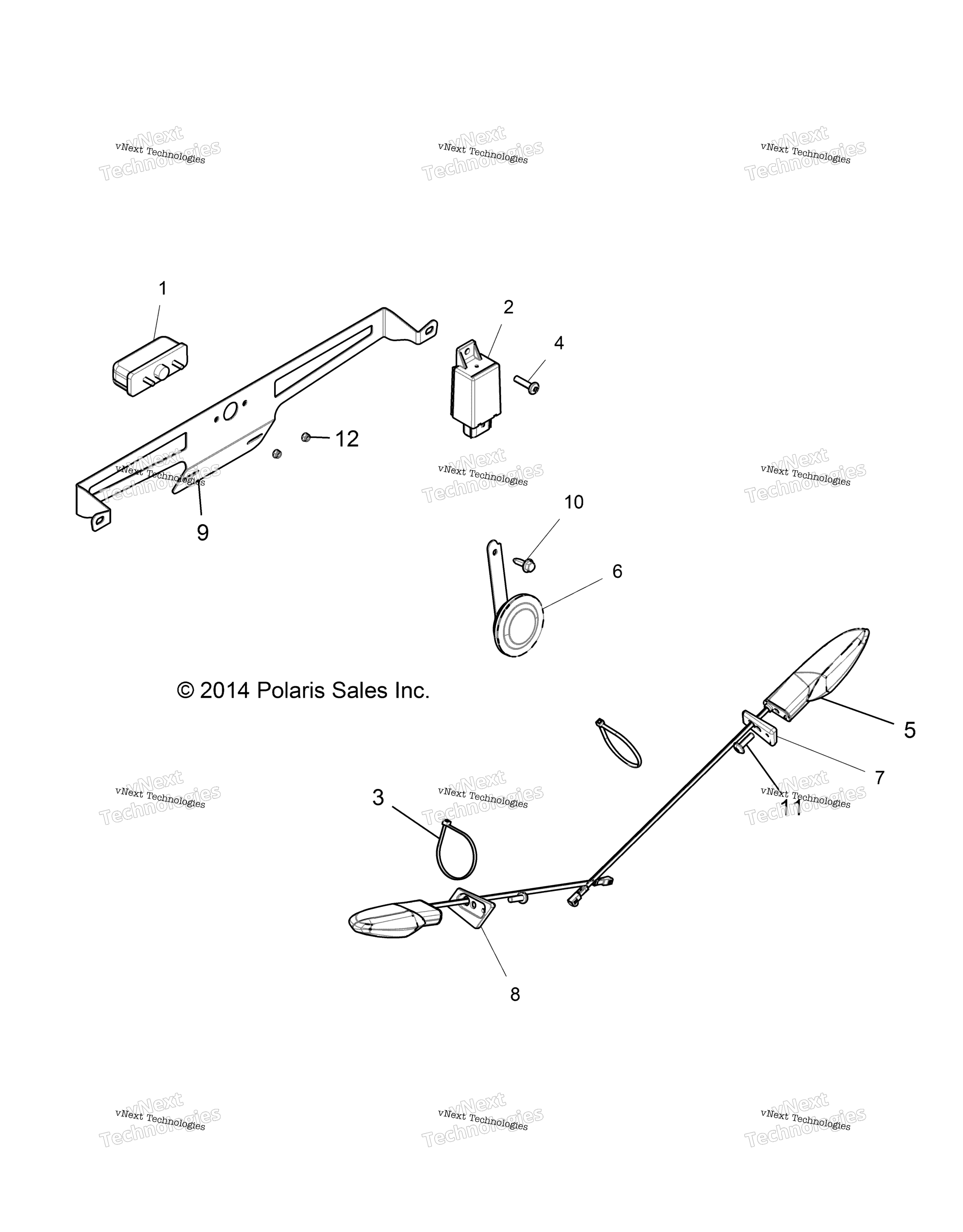 Electrical, License Plate Light, Turn Signal и Horn