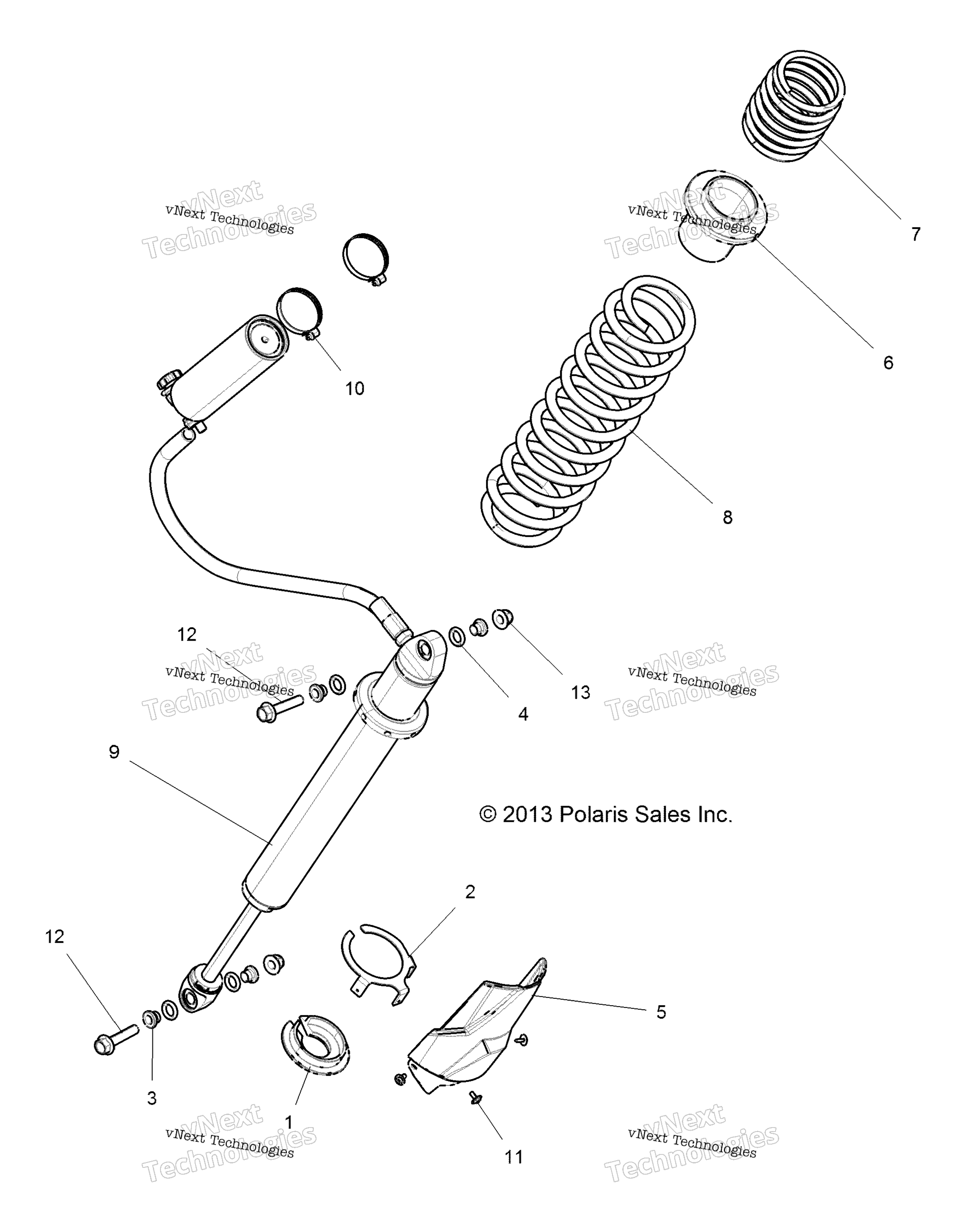 Подвеска, задний амортизатор Mounting