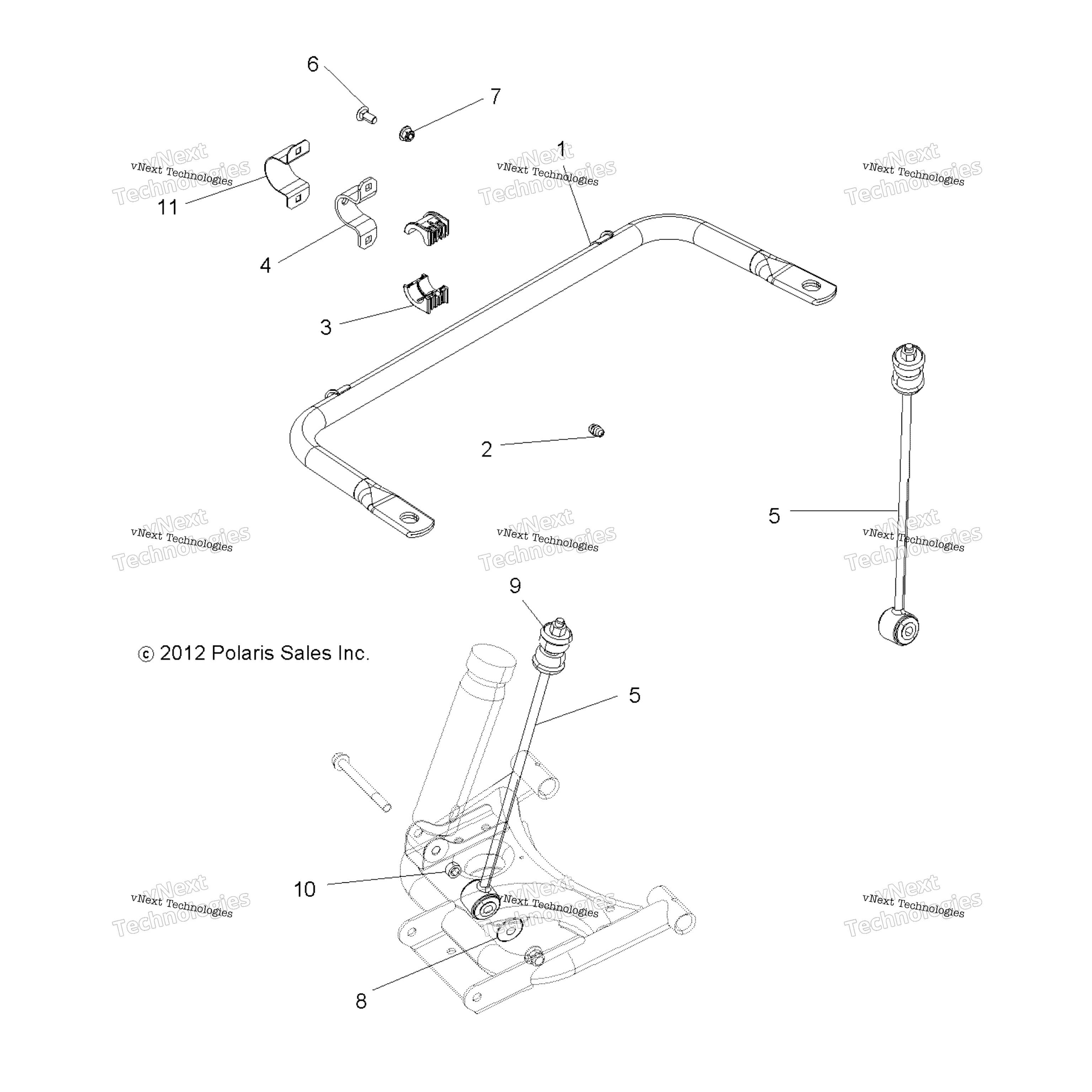 Suspension, Stabilizer Bar, задний