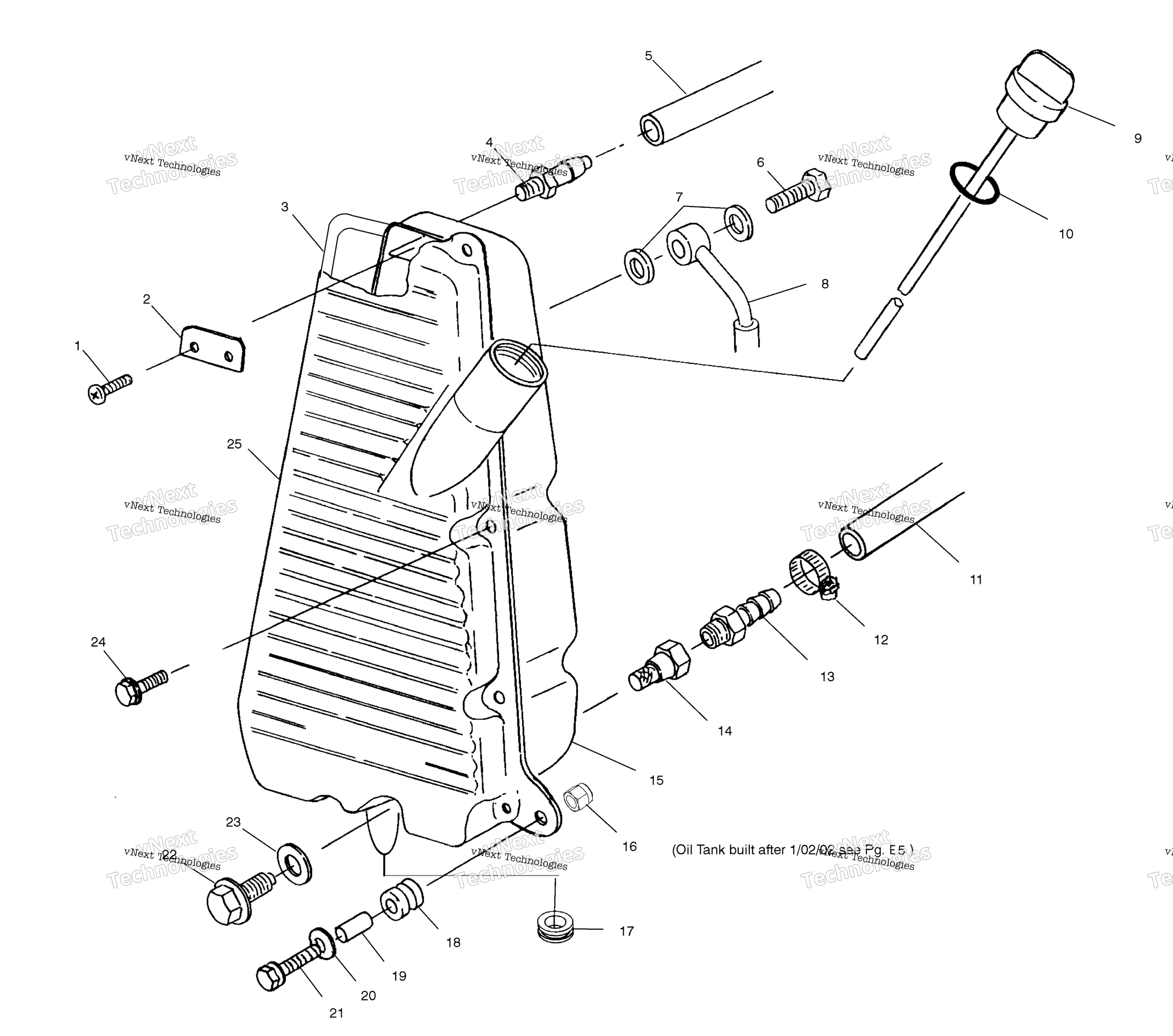 Масляный бак A02cl50aa/Da (4967986798A12)