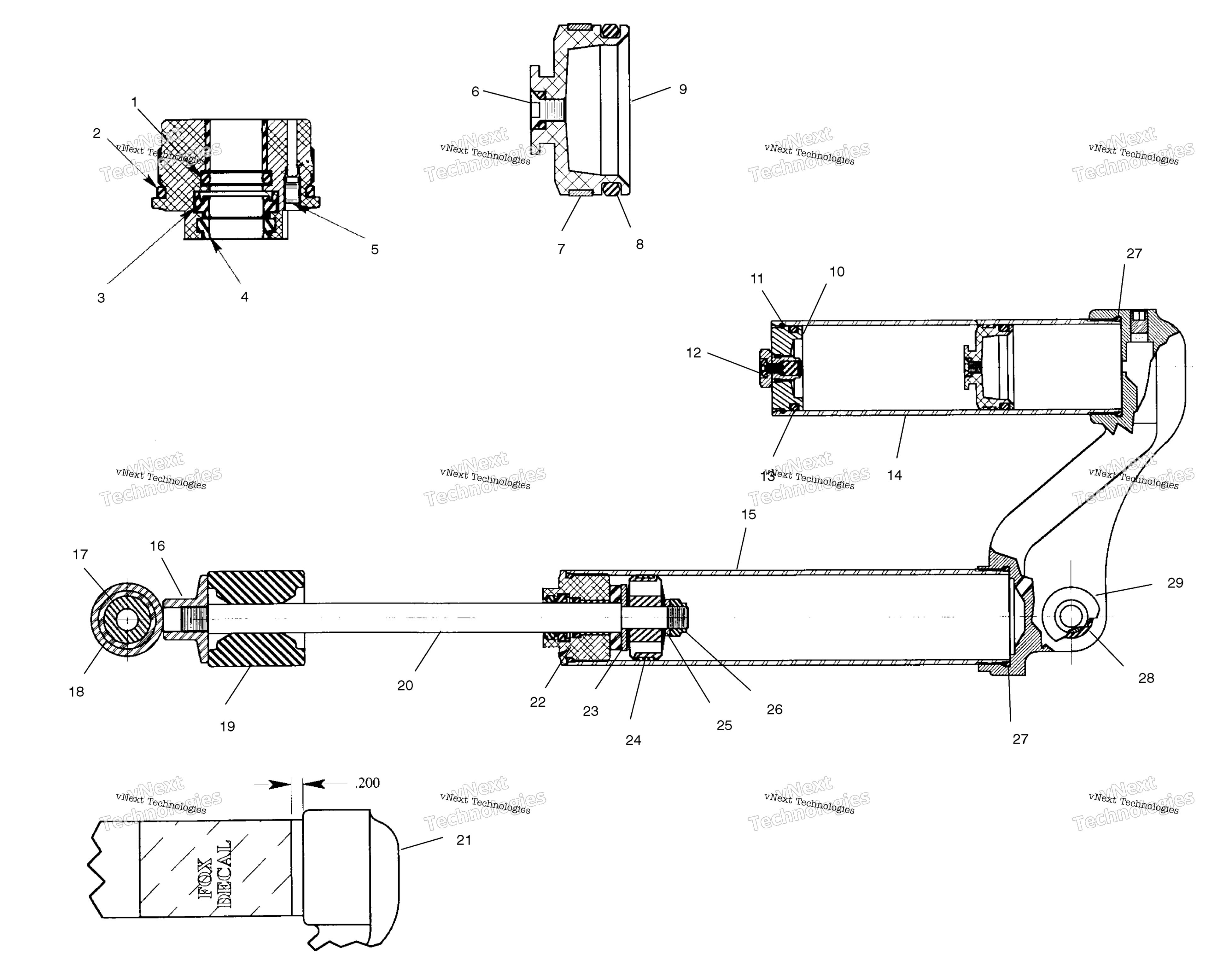 Fox Shockgasreservoir A02bg50aa / Ac