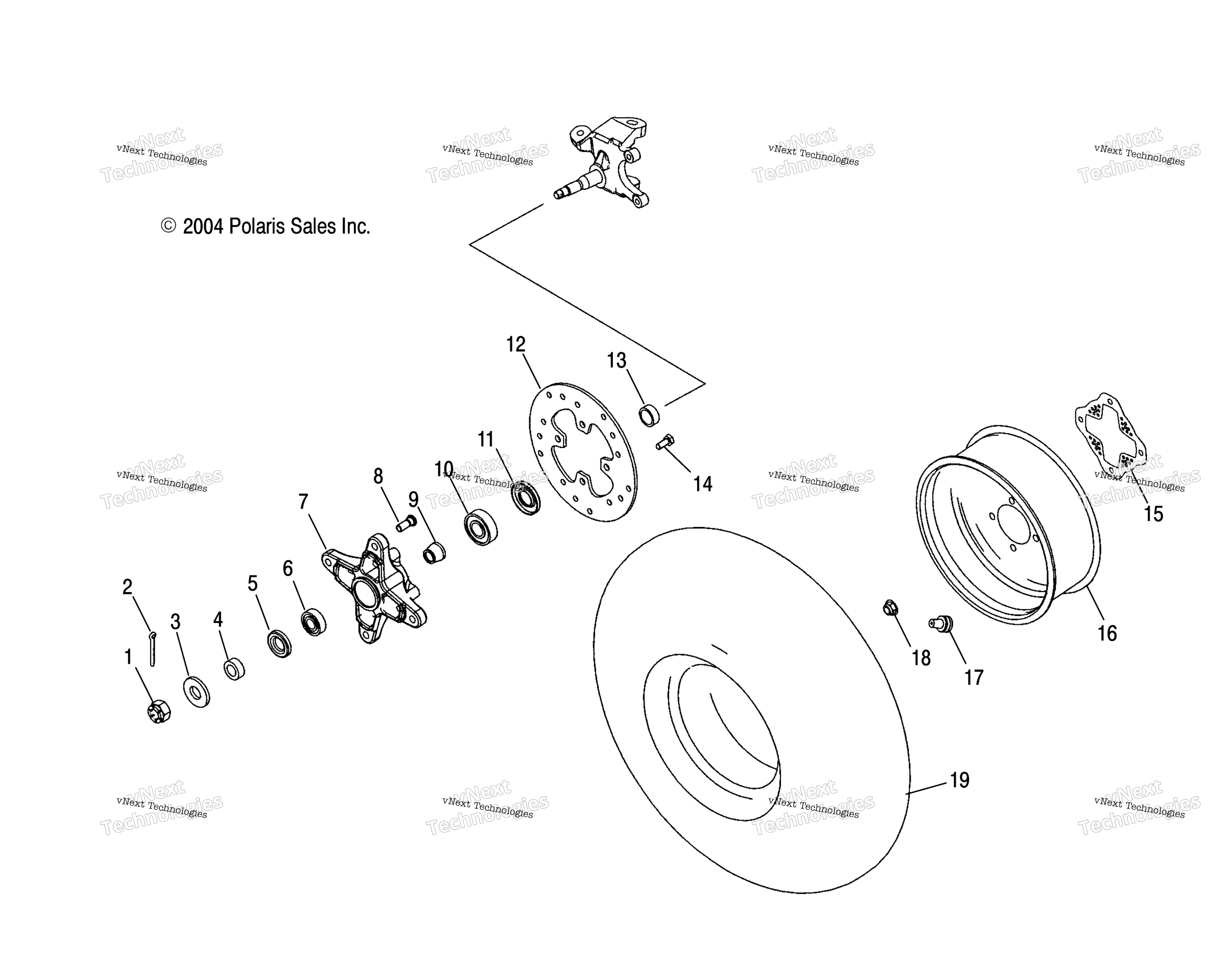 Передняя часть Hub & Front Wheel