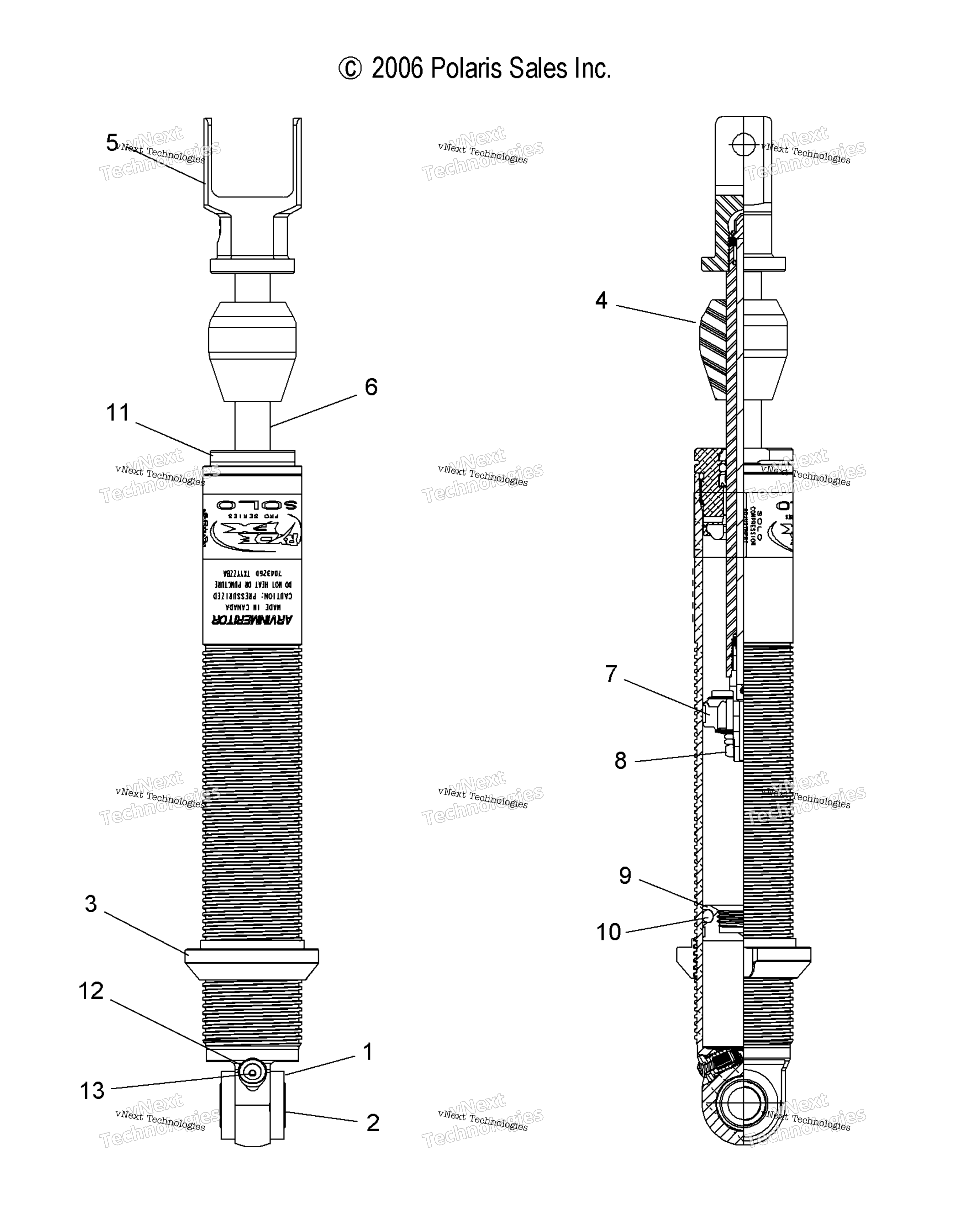 Shock, задний A07gp50ab (49Atvshockrr)