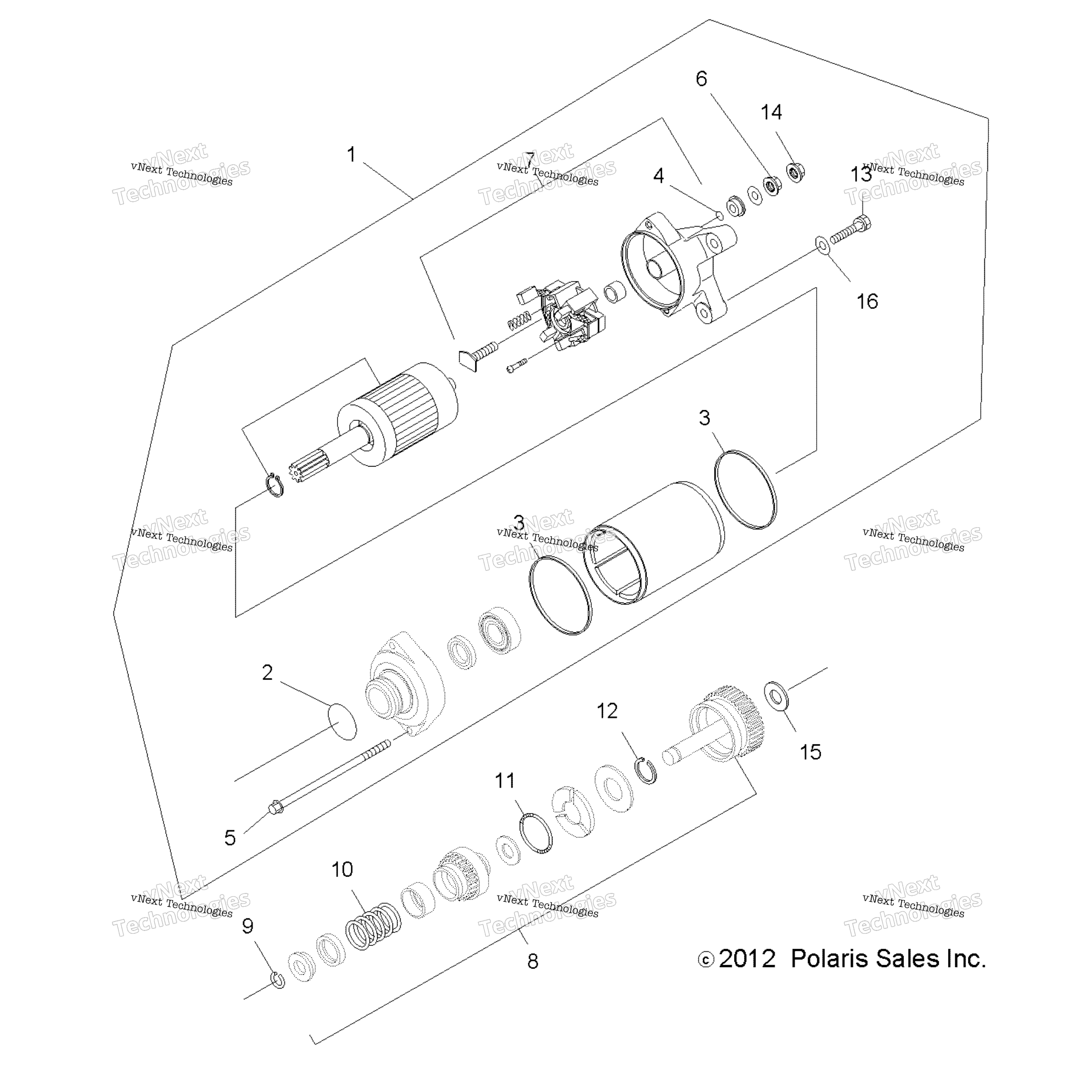 Engine, Starting система (49Atvstarter12400)