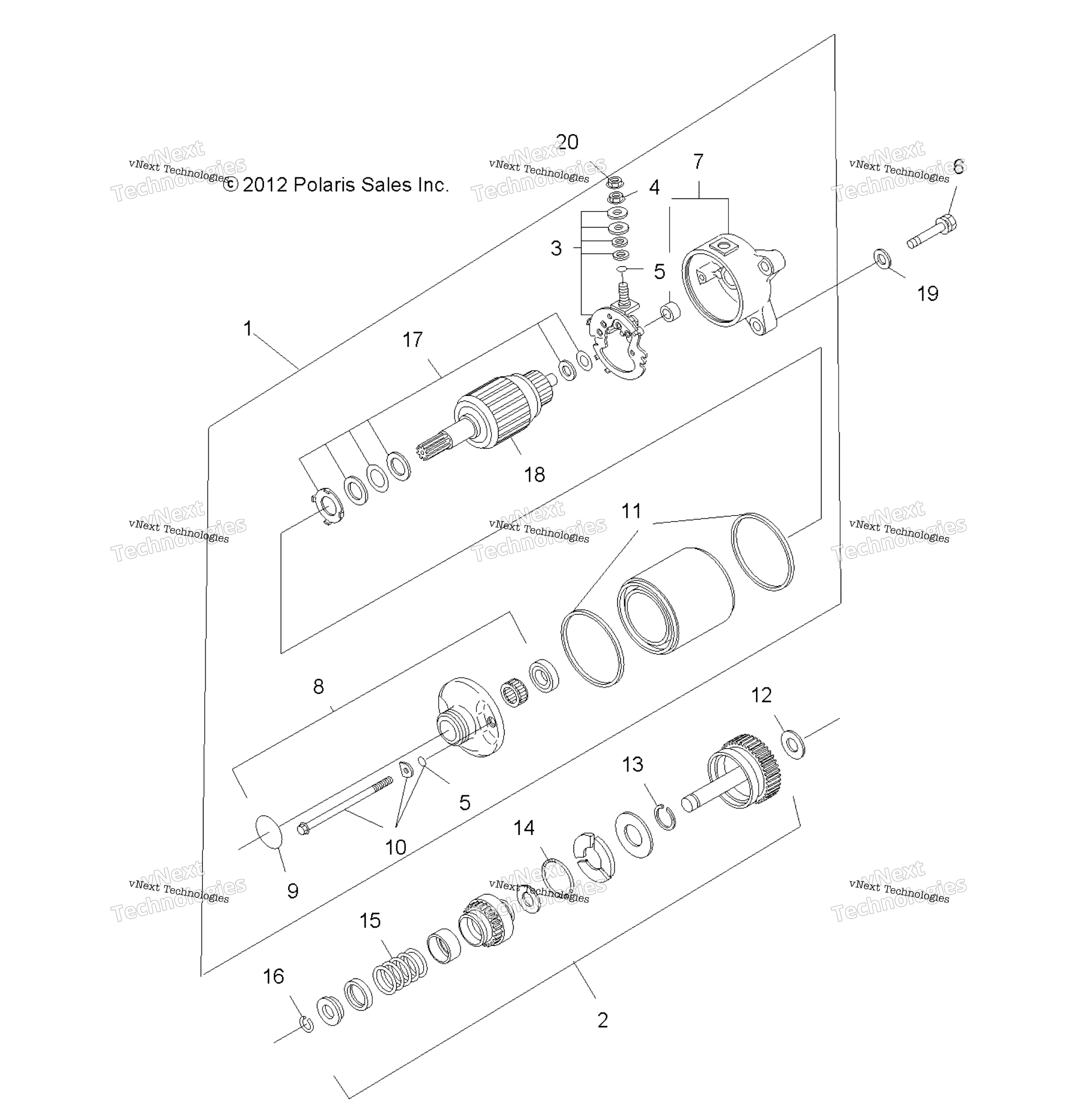 Engine, Starting система (49Atvstarter12sp500)