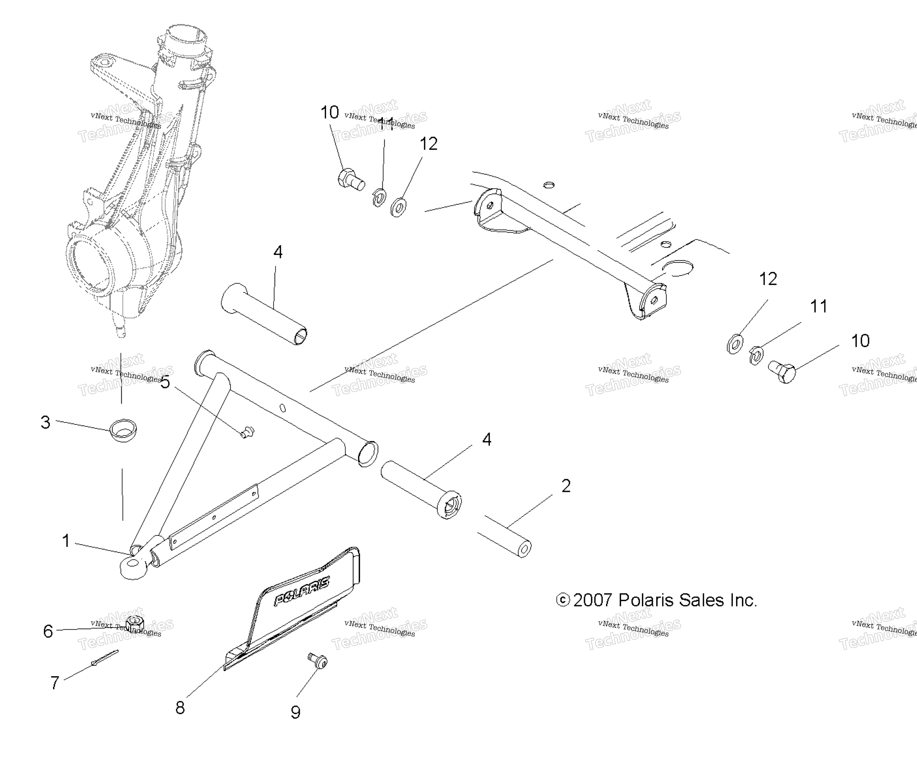Suspension, рычаг & стойка крепление