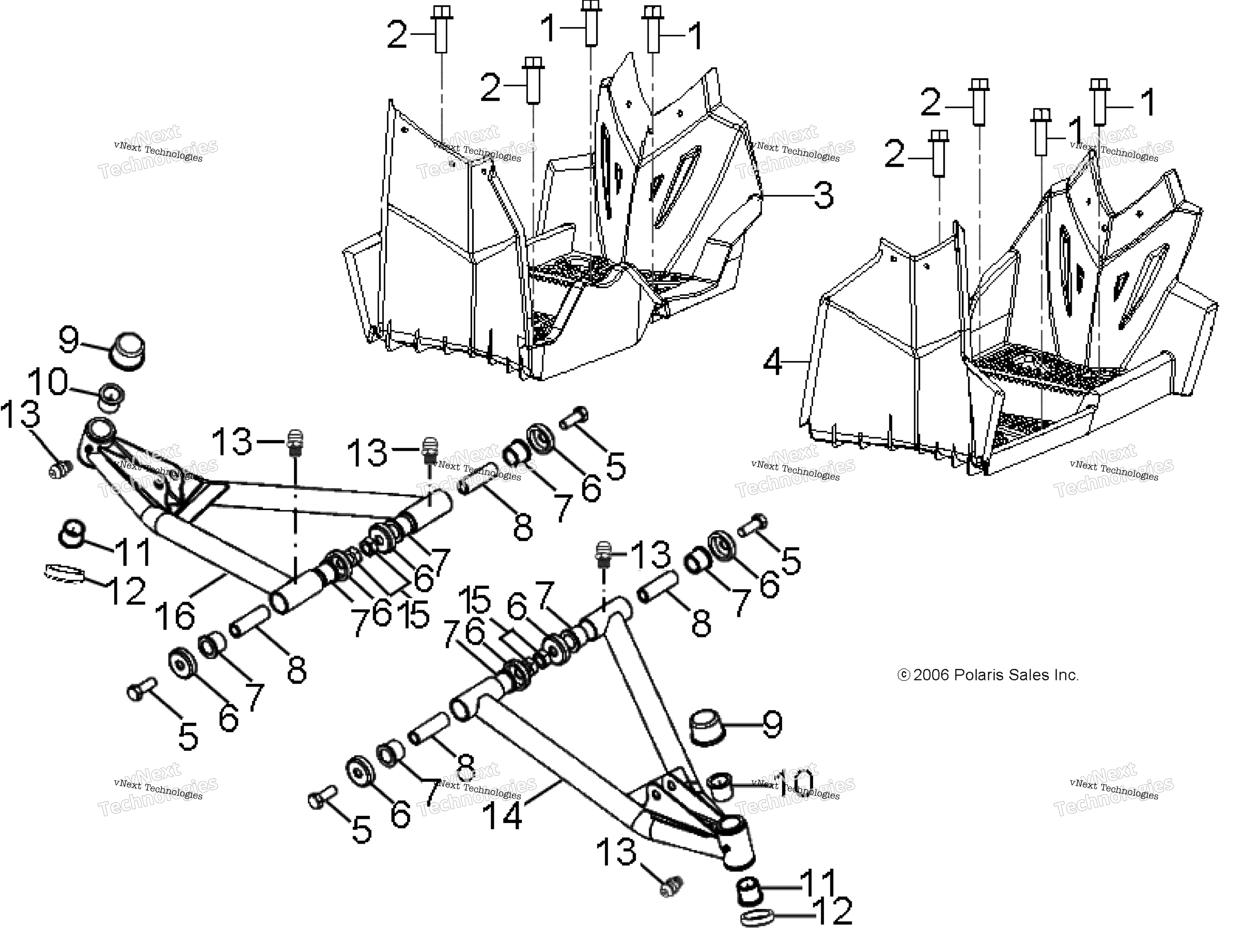 Chassis, рычаг & Footrest