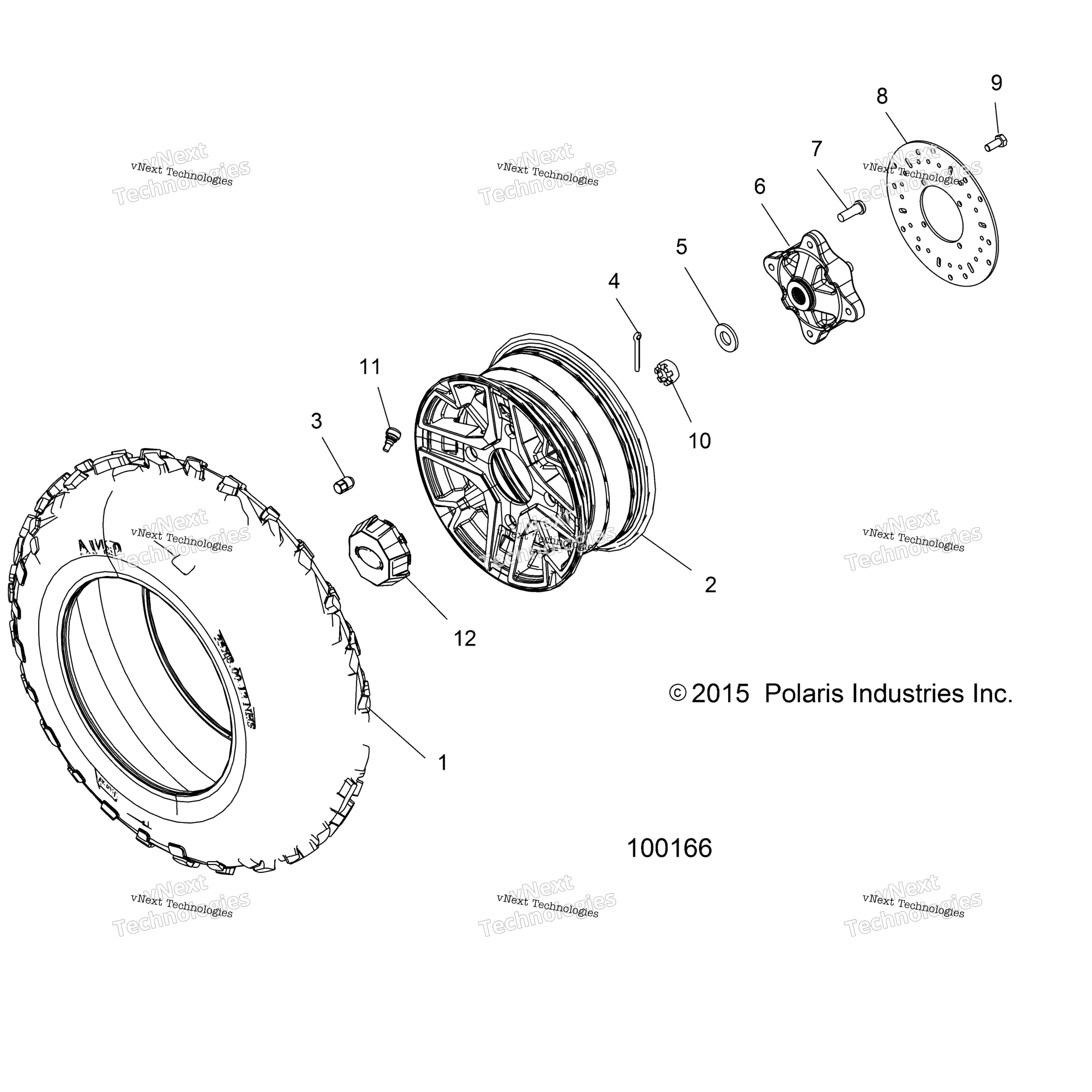 Колёса, передние Tire & Brake Disc A16dae57fm