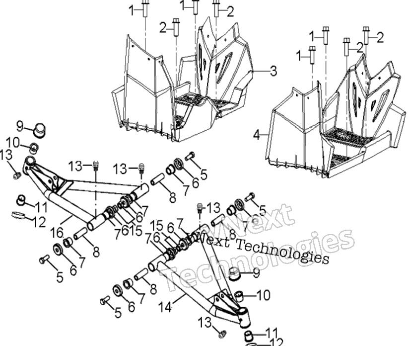 Chassis, рычаг & Footrest
