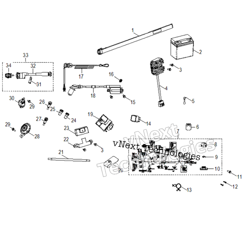 Electrical, Switches, жгут & Indicators