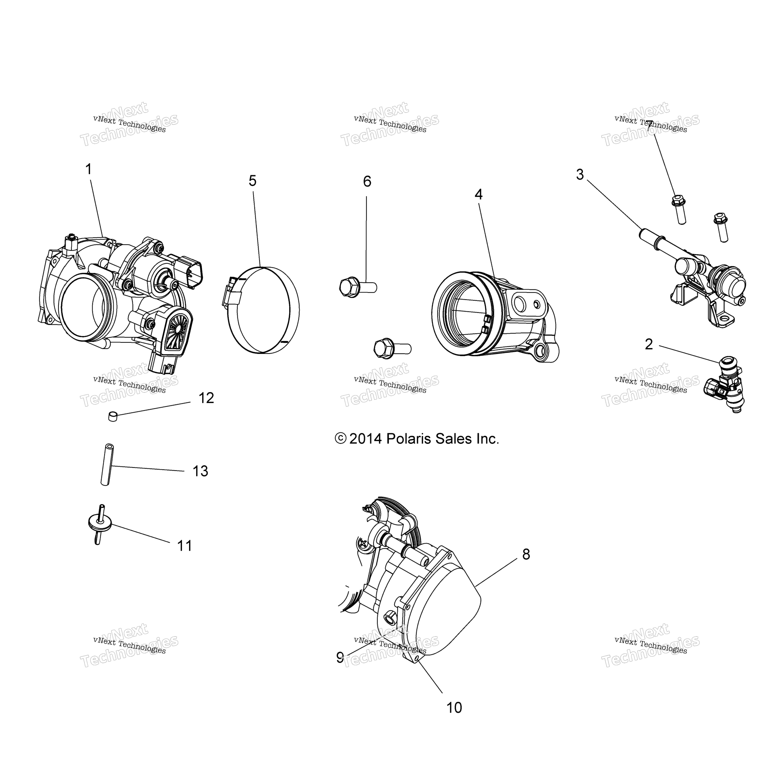 Двигатель, дроссельный узел & Fuel Rail