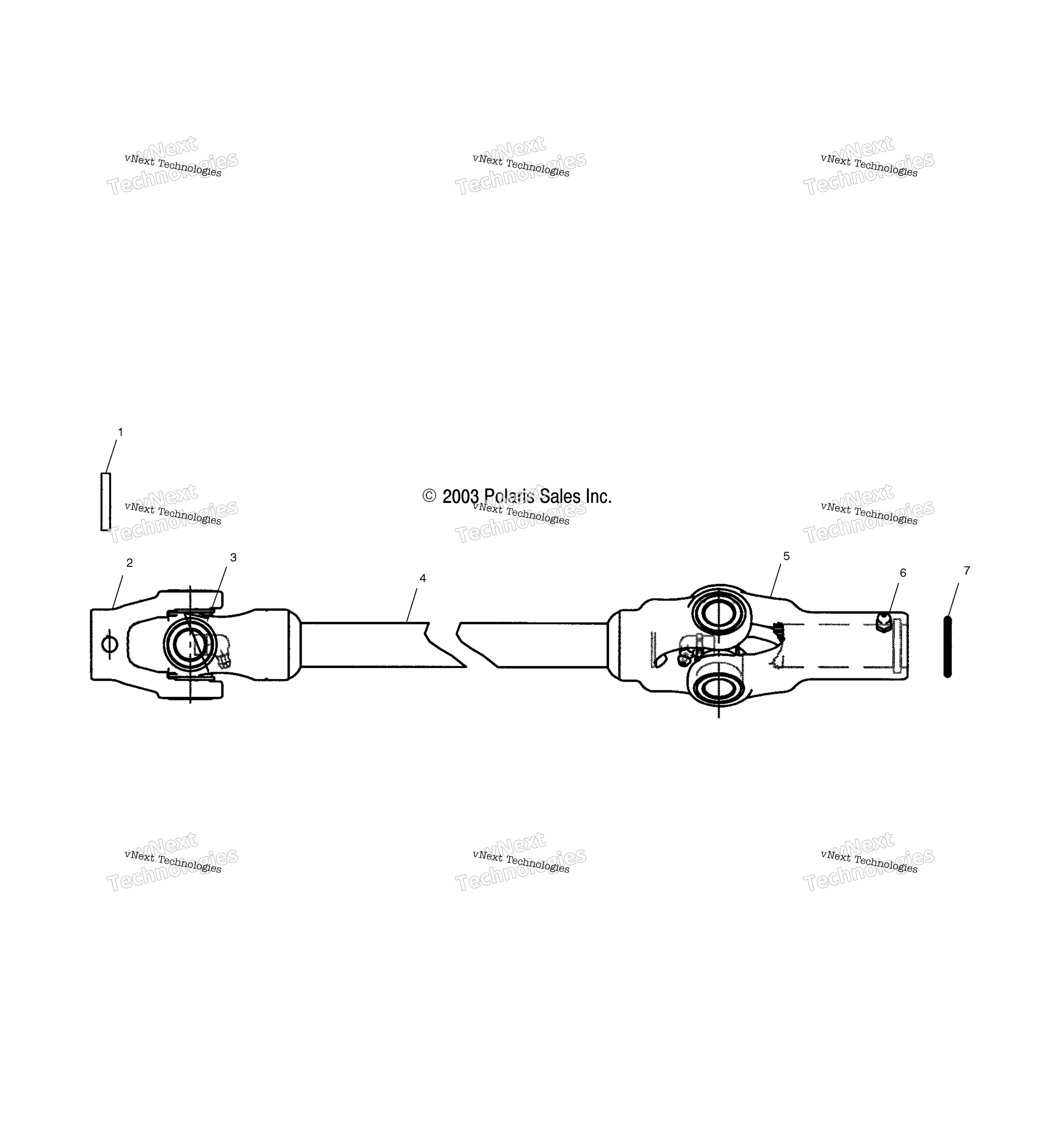 Передняя часть Prop Shaft (6X6) A04rd50aa/Ab/Ac/A04rf50aa (4987918791B06)