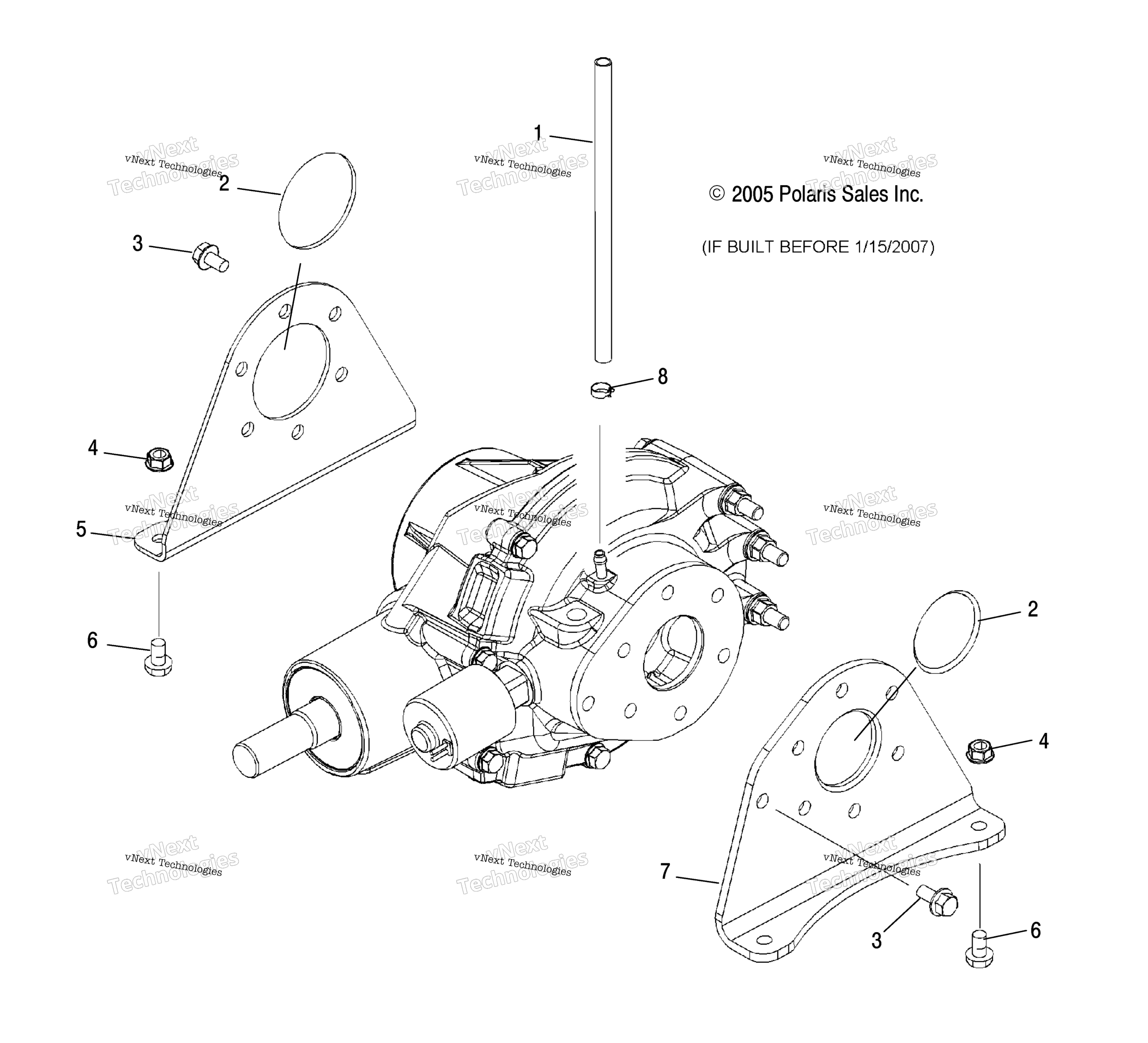 Gearcase, Mounting, задний (49Rgrgearcasemtgrr07500efi)