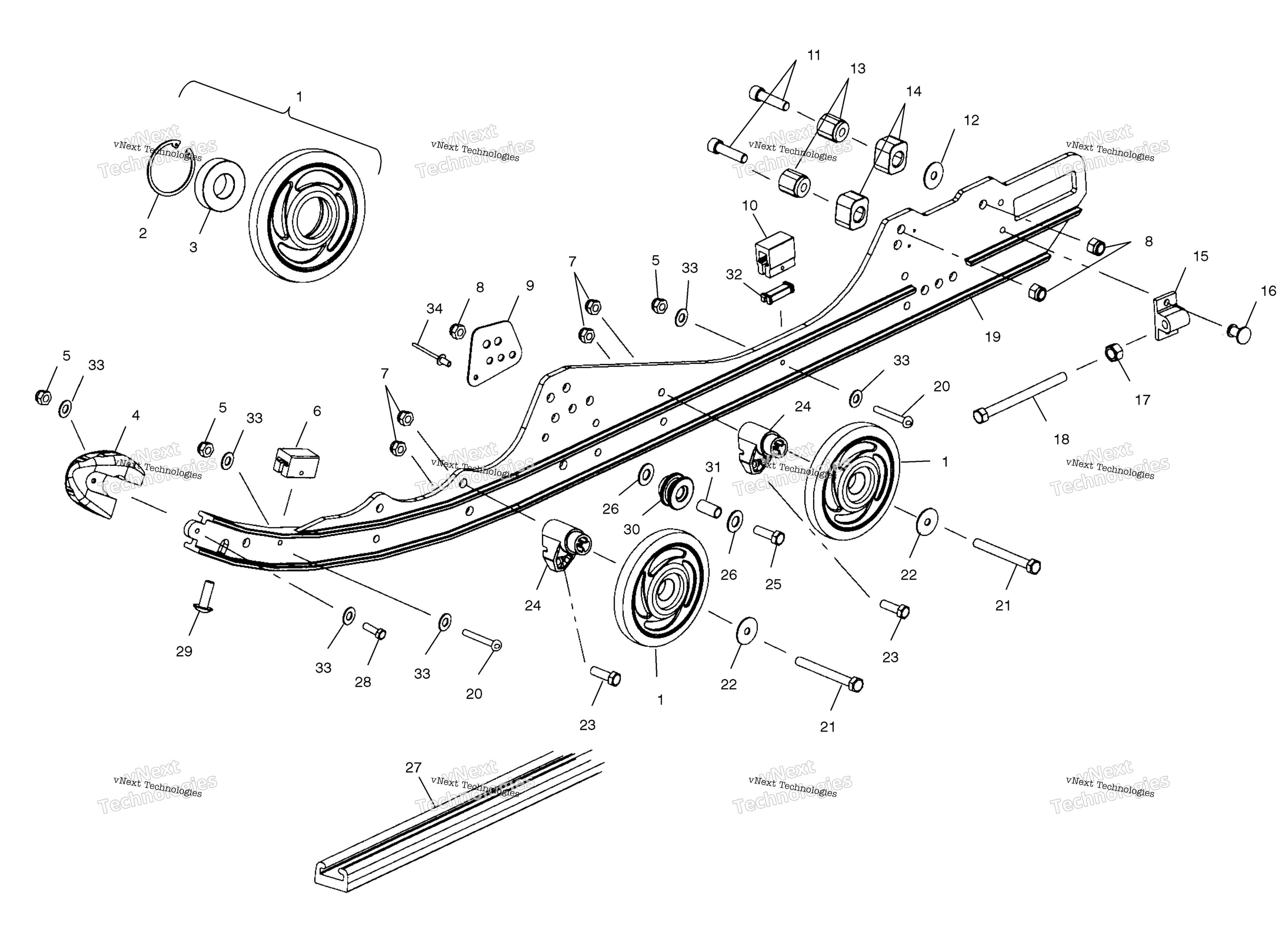Rail крепление S01np6es (4961536153B007)