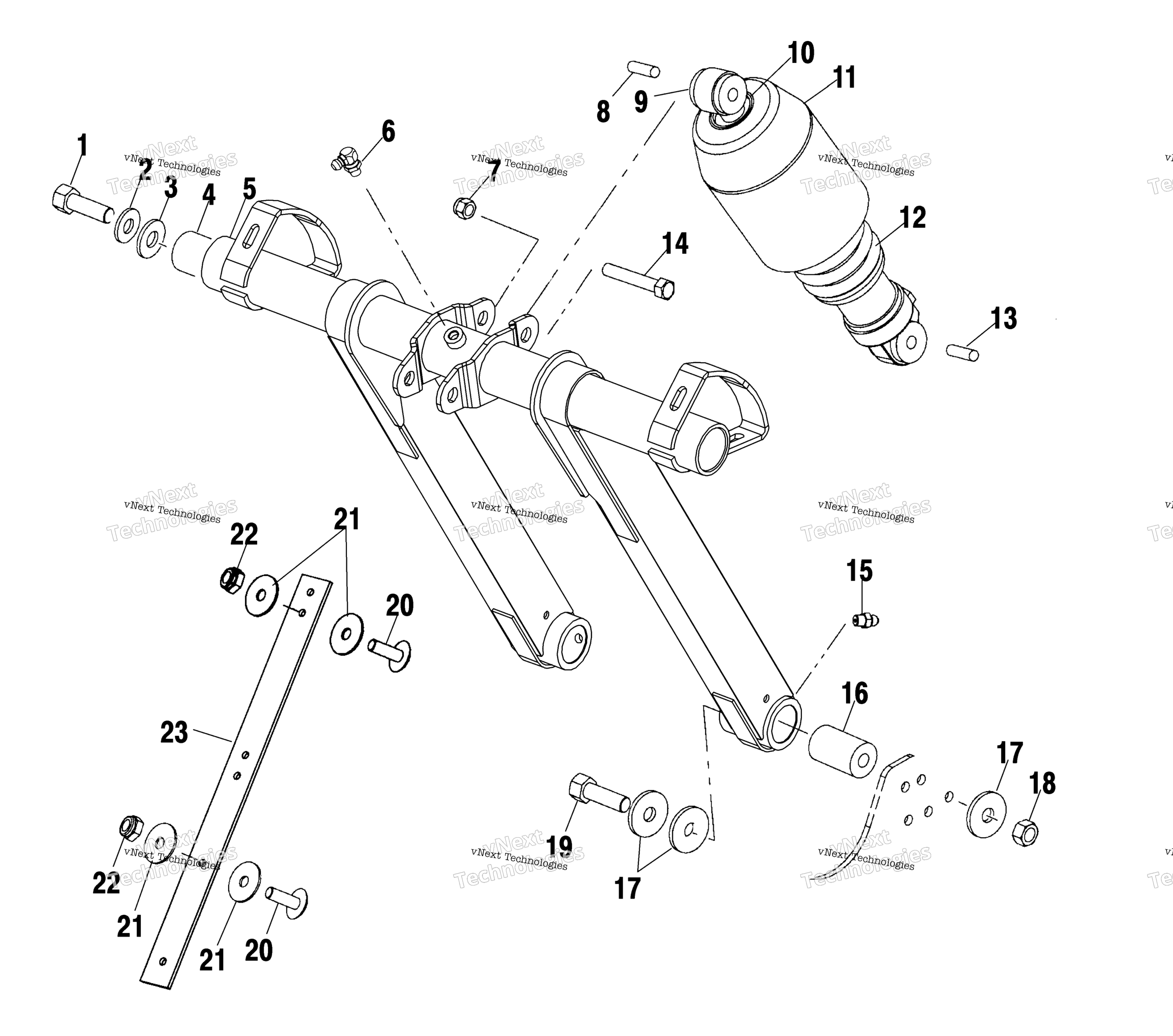 Передняя часть Torque Arm (4973407340B10)