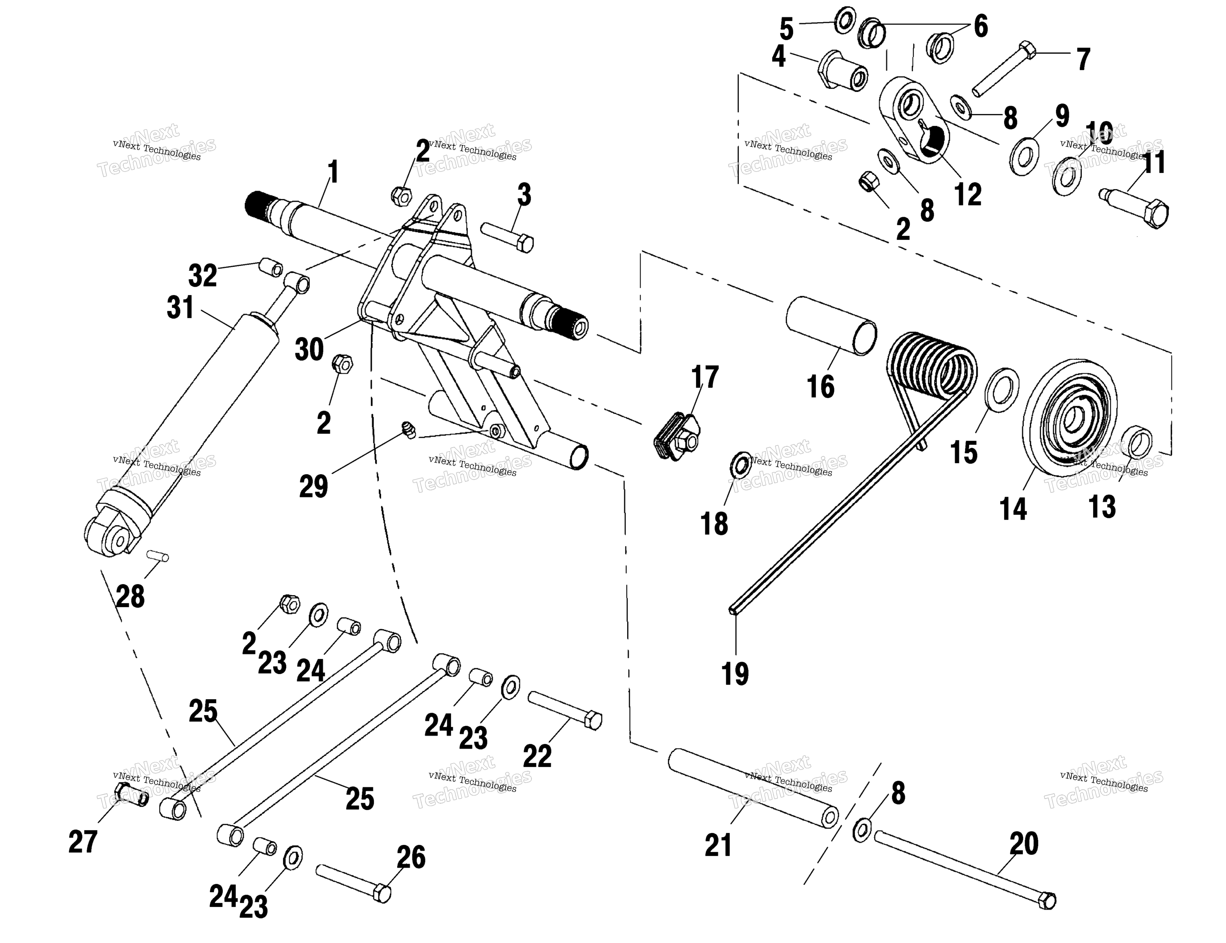 задний Torque Arm (4973427342B11)