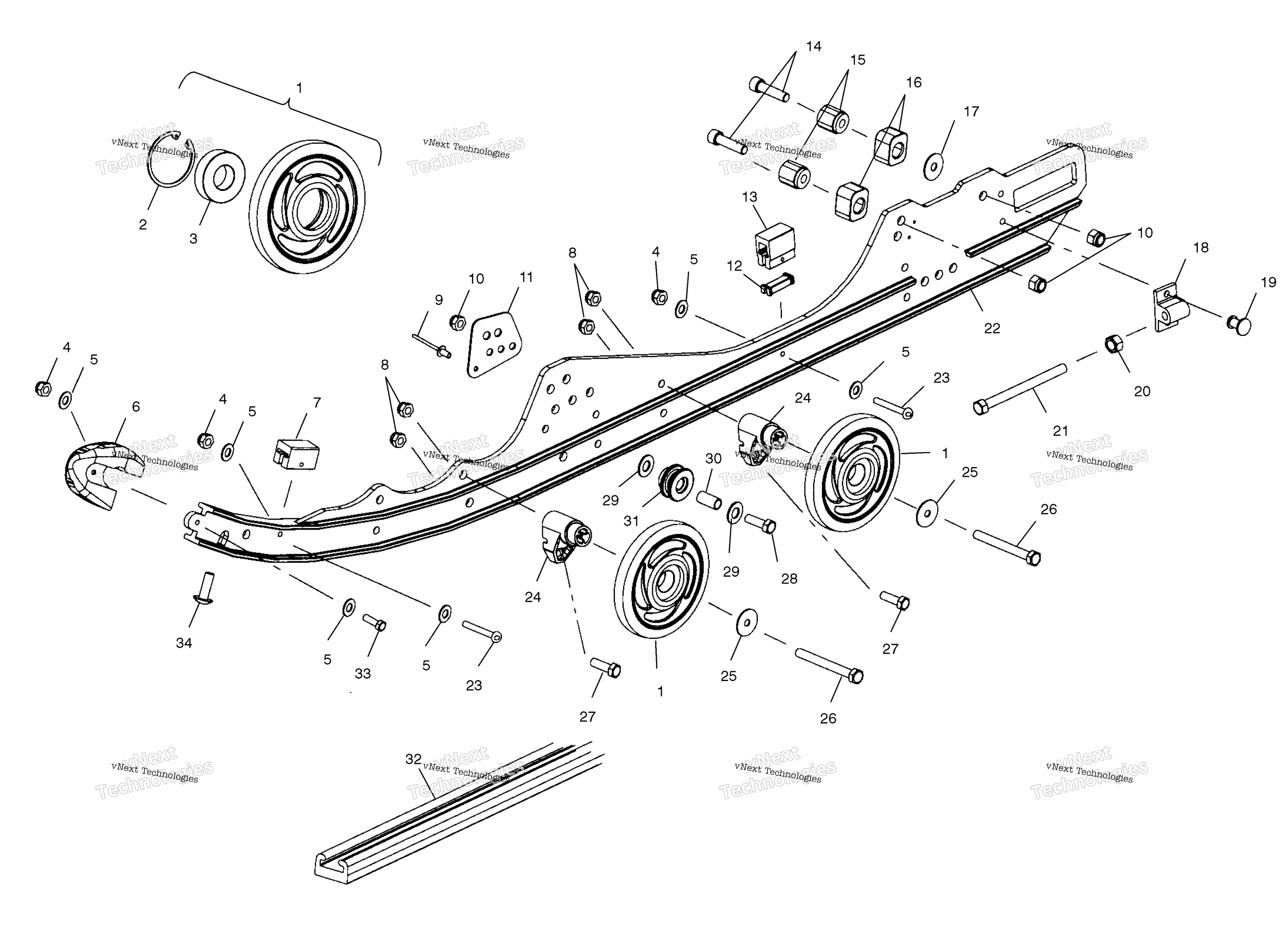 Rail крепление (4968736873B007)