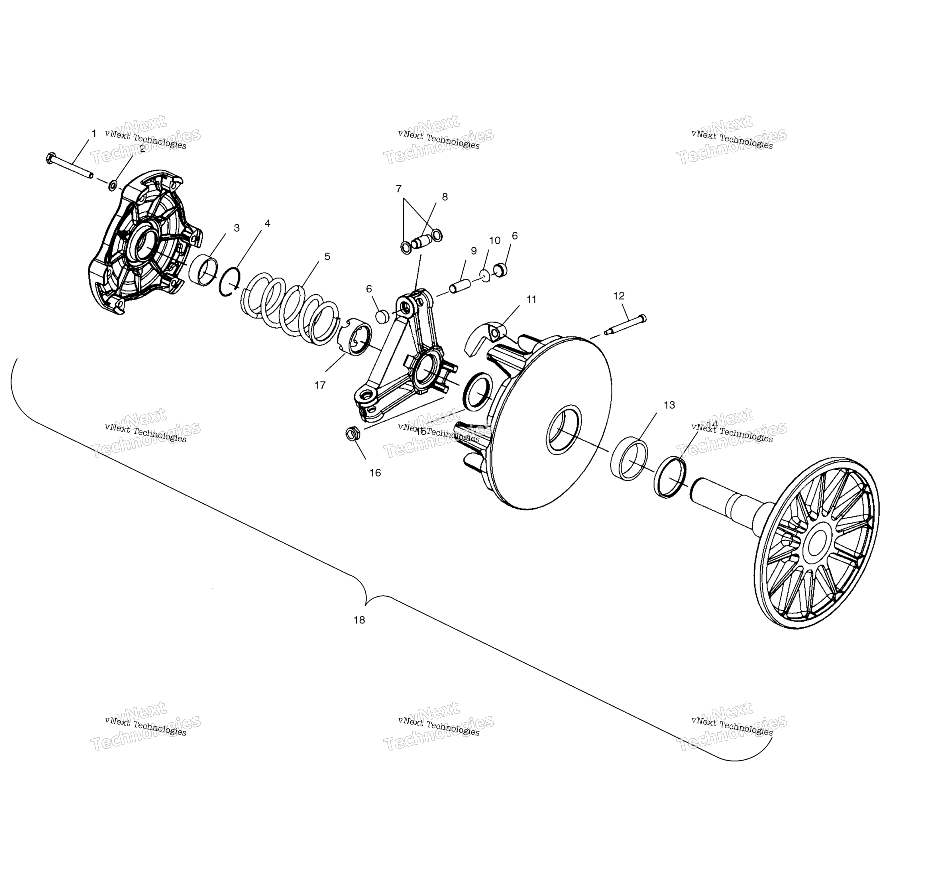 Привод Clutch S02np7cs/ (4973447344C09)