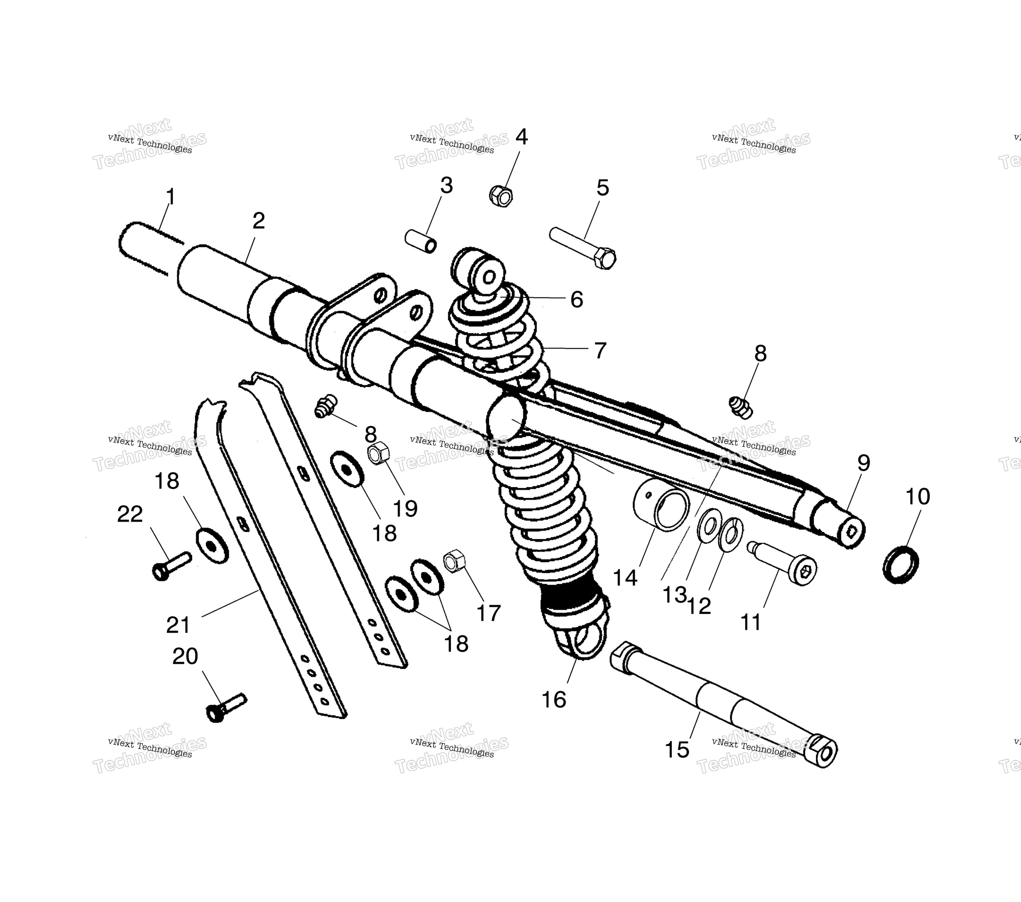 Передняя часть Torque Arm (4973447344B14)