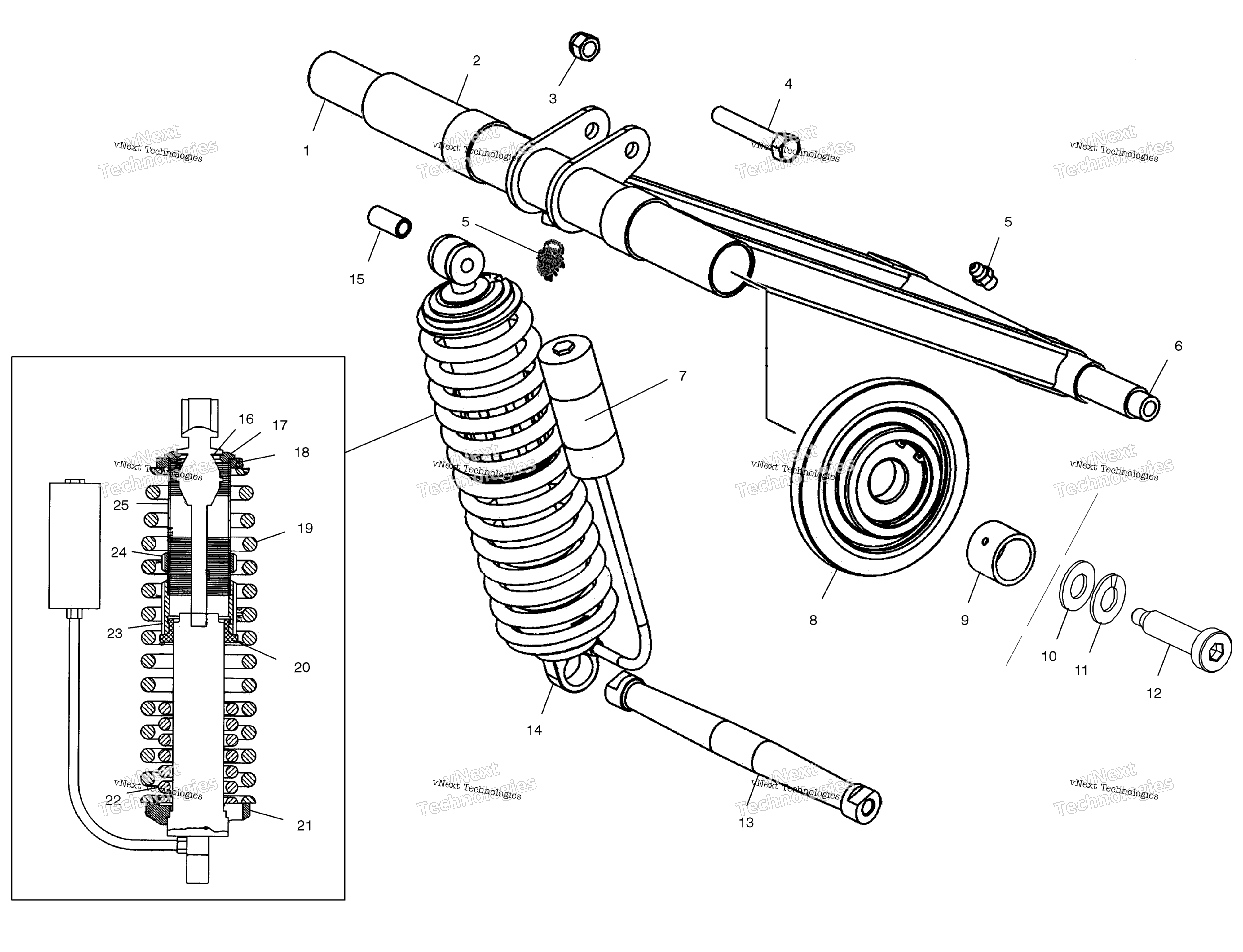 задний Torque Arm (4973447344C01)