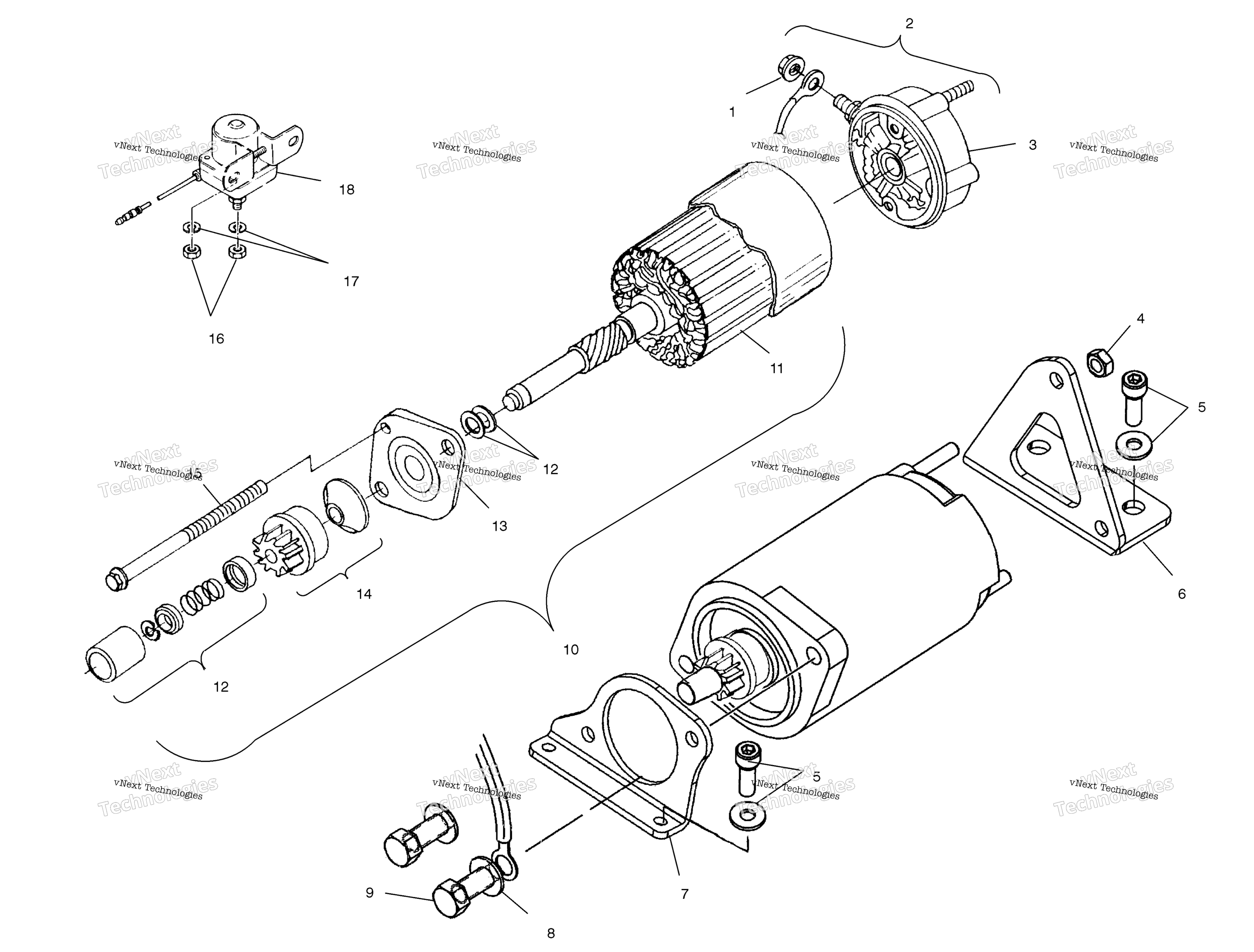 Пусковая система Motor S03nk7cs/A/As03nk8cs/As03nl8cs/As03nm8cs
