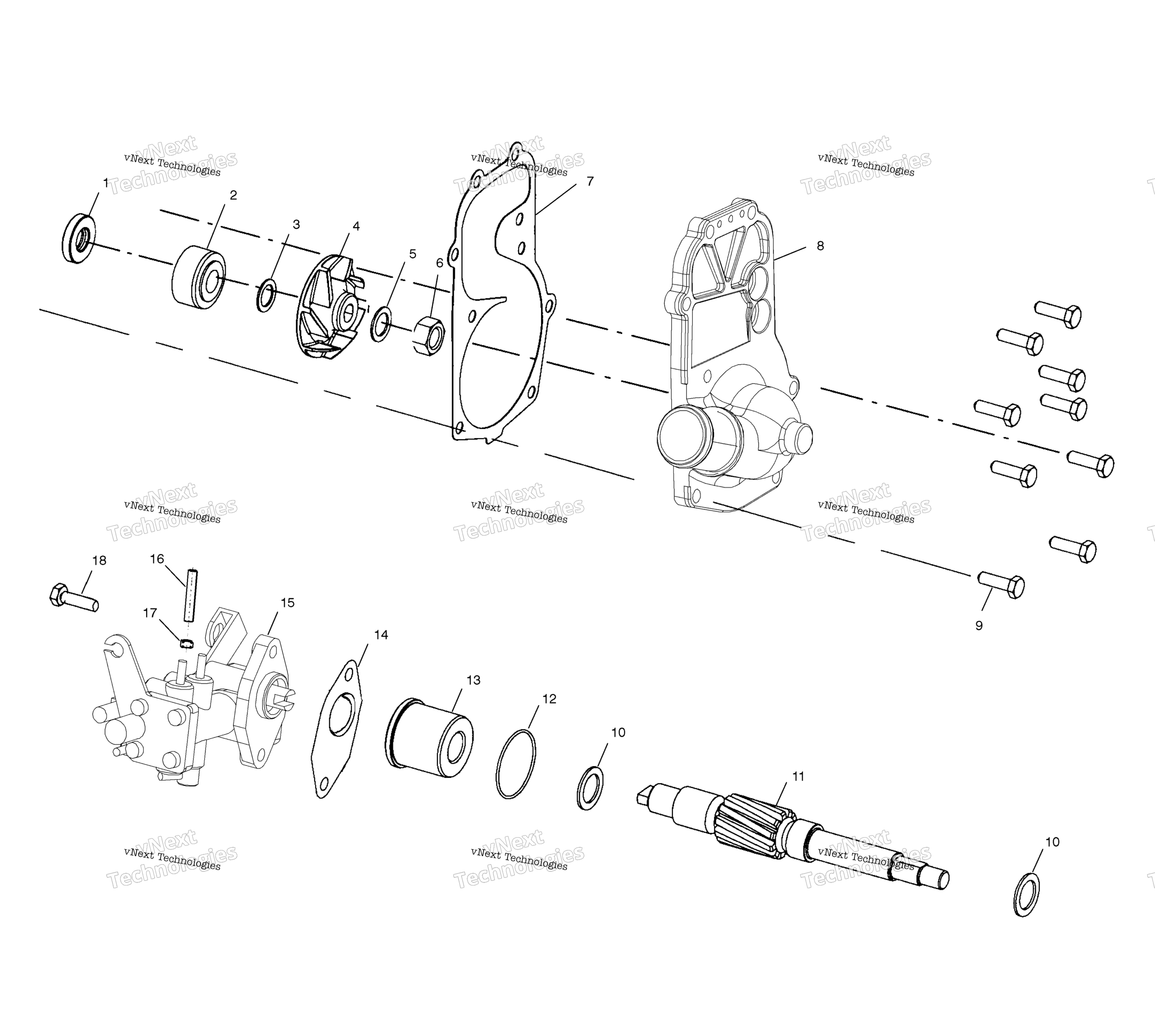 Система охлаждения Pump/Oil Pump S03np5cs/5Csa/5Csbs03na5css03nf5cs (4977827782D10)