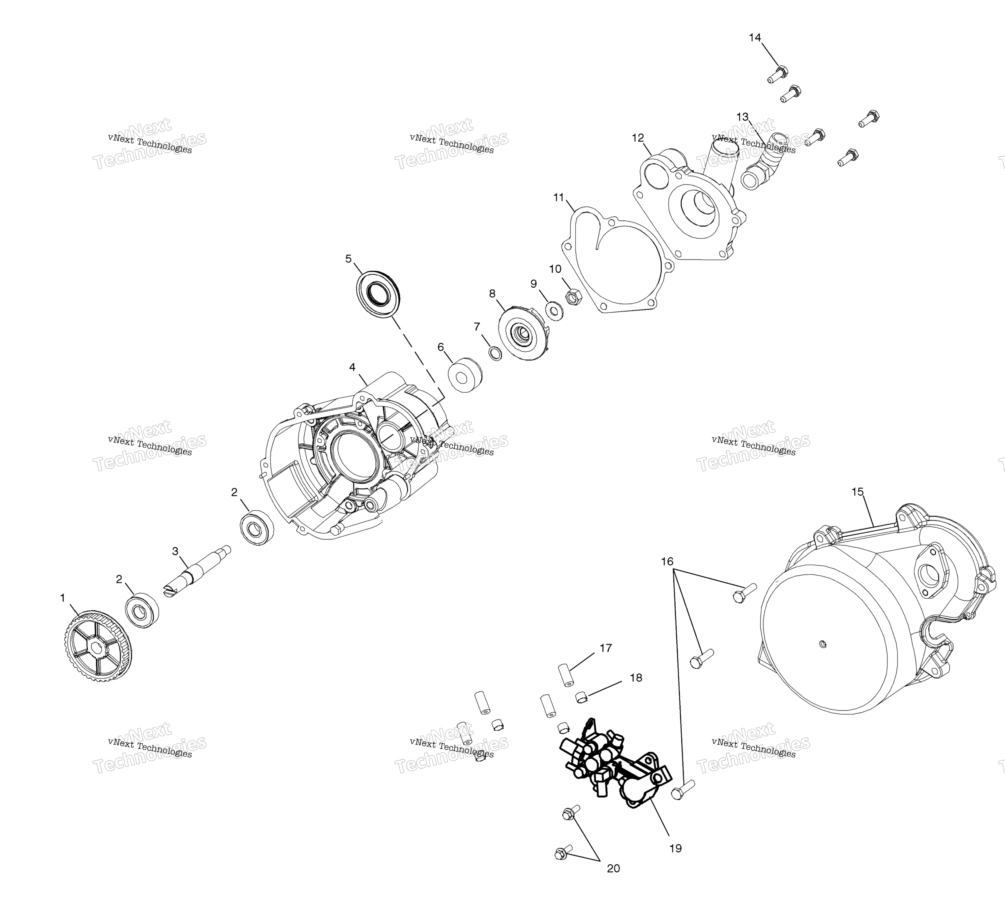 Система охлаждения Pump/Oil Pump S03ns8cs/A (4978057805D07)