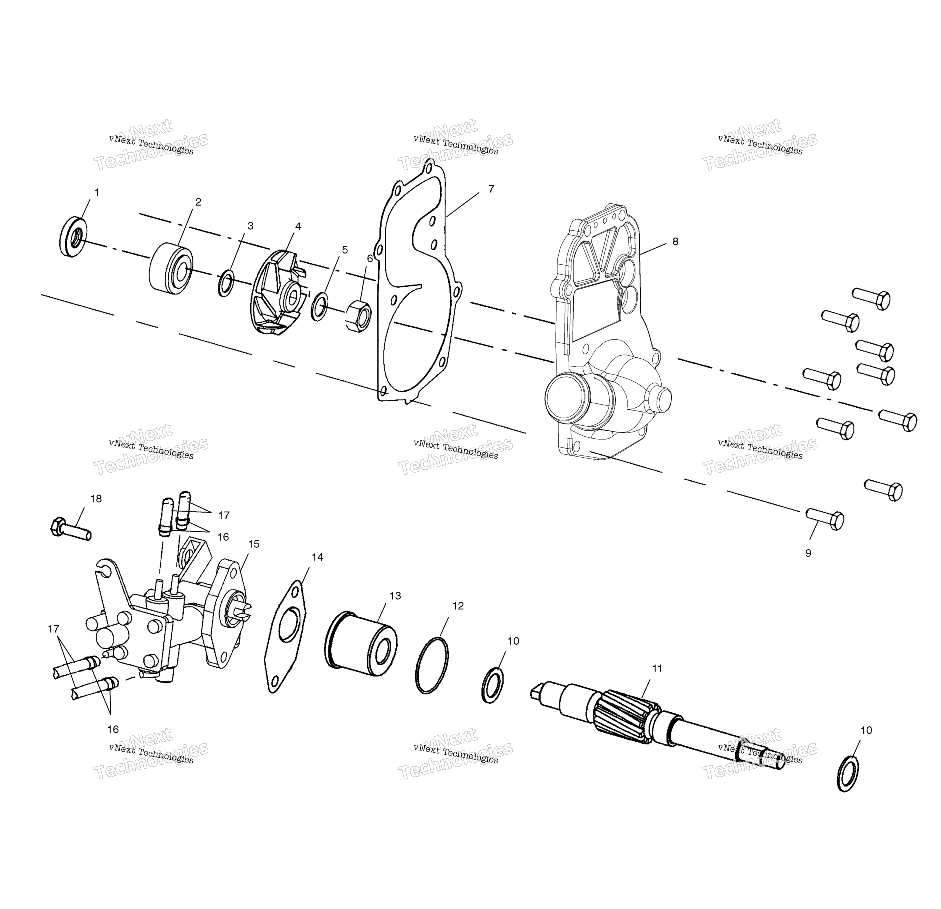 Система охлаждения Pump/Oil Pump S03np6es/6Esa/6Esbs03nf6ess03ne6es (4977827782E02)