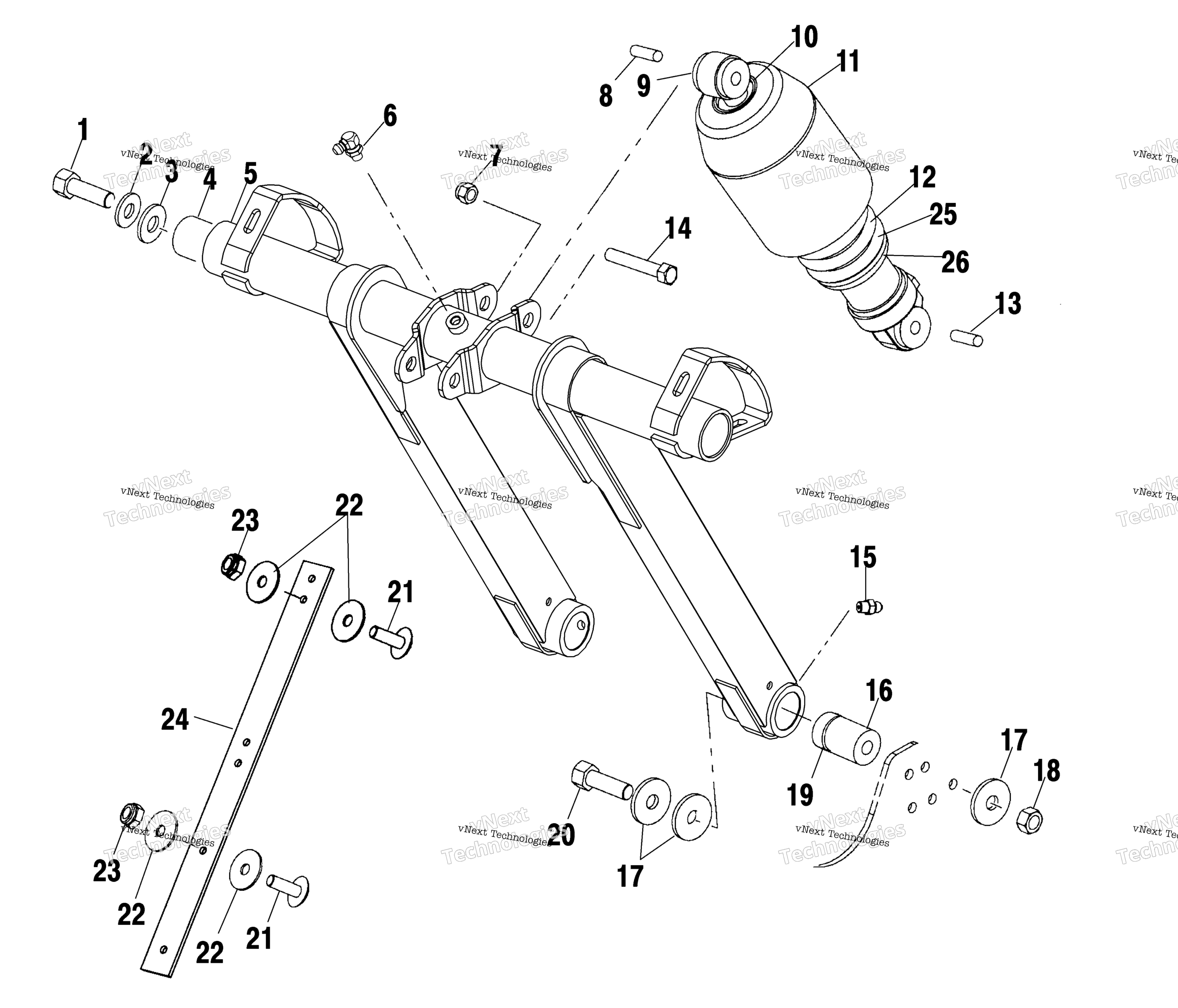 Передняя часть Torque Arm S03na5bs (4977807780B07)